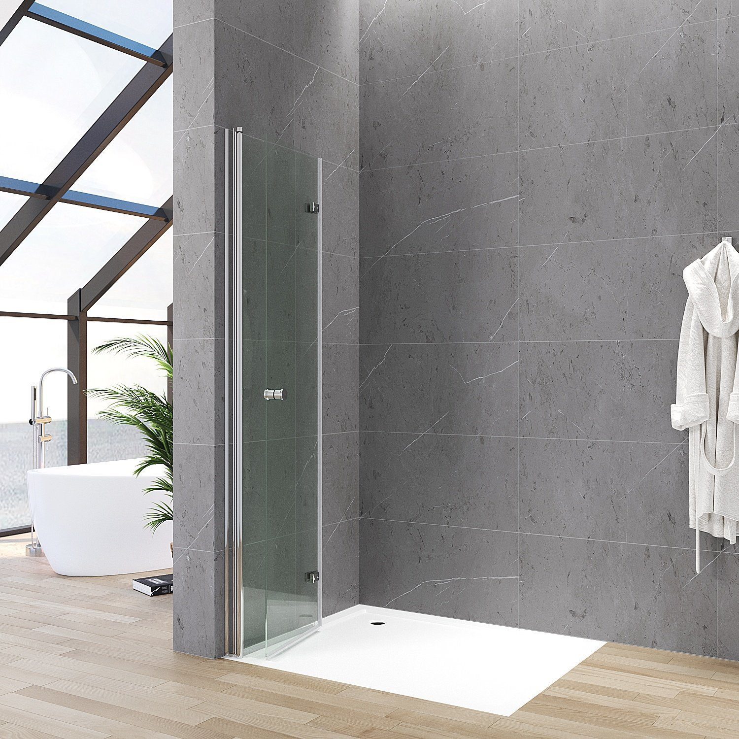 AQUABATOS Walk-in-Dusche Duschwand Duschabtrennung Glas Walk-In günstig online kaufen