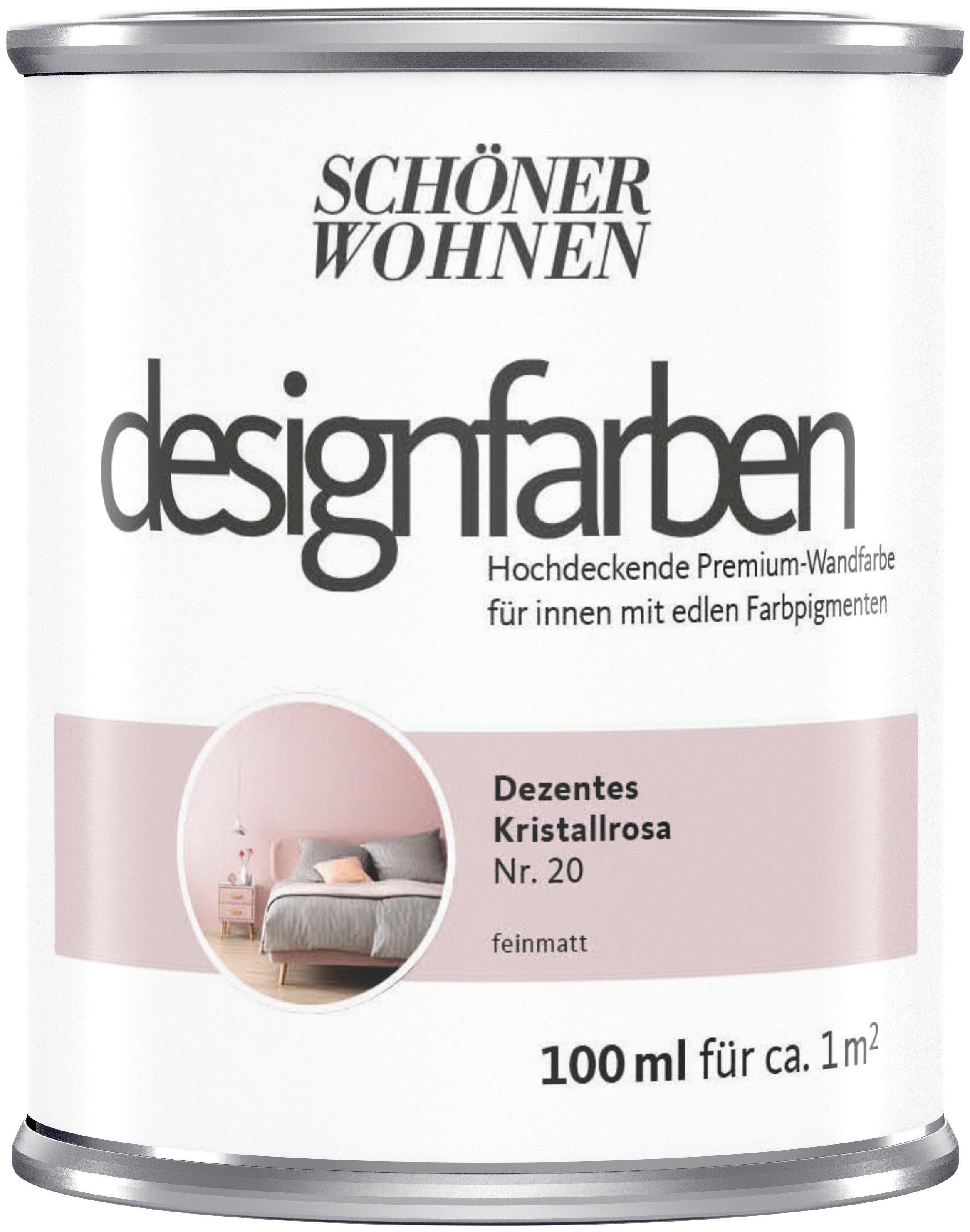 SCHÖNER WOHNEN FARBE Wand- und Deckenfarbe designfarben, hochdeckende Premium-Wandfarbe, Farbwelt rot