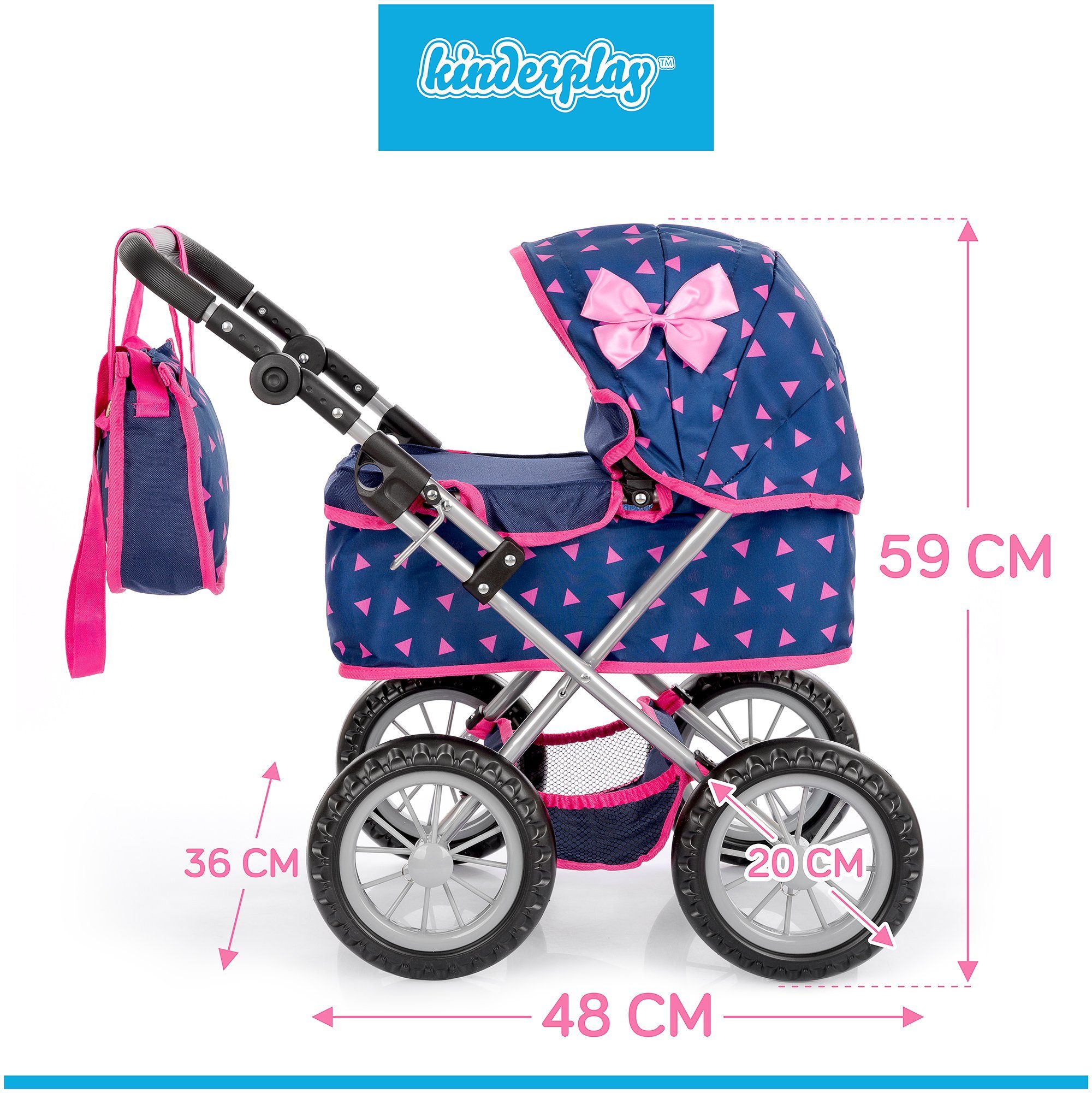 kinderplay Puppenwagen Puppenwagen ab 2 Jahre, günstig online kaufen