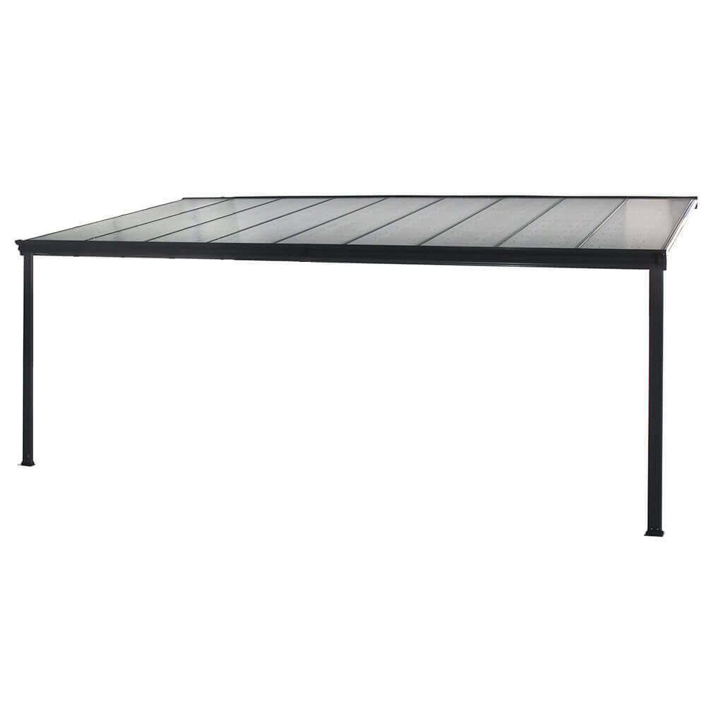 HOME DELUXE Terrassendach Terrassenüberdachung SOLIS Grau, BxT: 312.00x303.00 cm, Bedachung Doppelstegplatten, Ständer und Schienen aus Aluminium