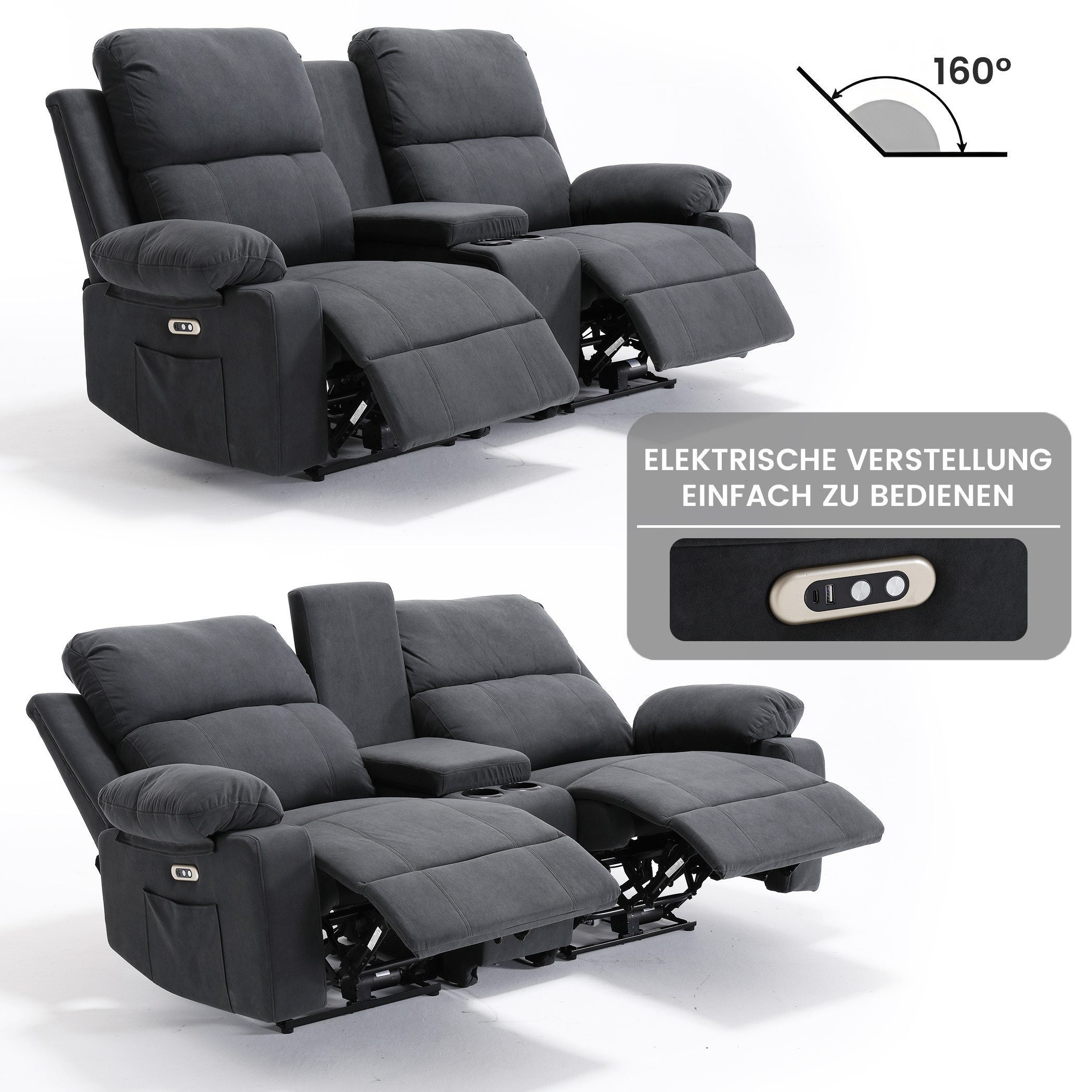 OPULHAUS TV-Sessel Elektrischer Relaxsessel Freizeitstuhl mit günstig online kaufen
