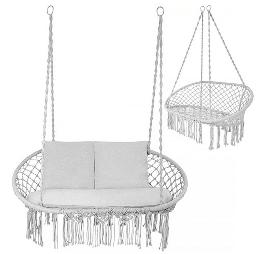 Gardlov Doppelschaukel Gartenschaukel Storchennest Zweisitzer, (Spar-Set, bis 300 kg), große Storchennest-Gartenschaukel für zwei Personen