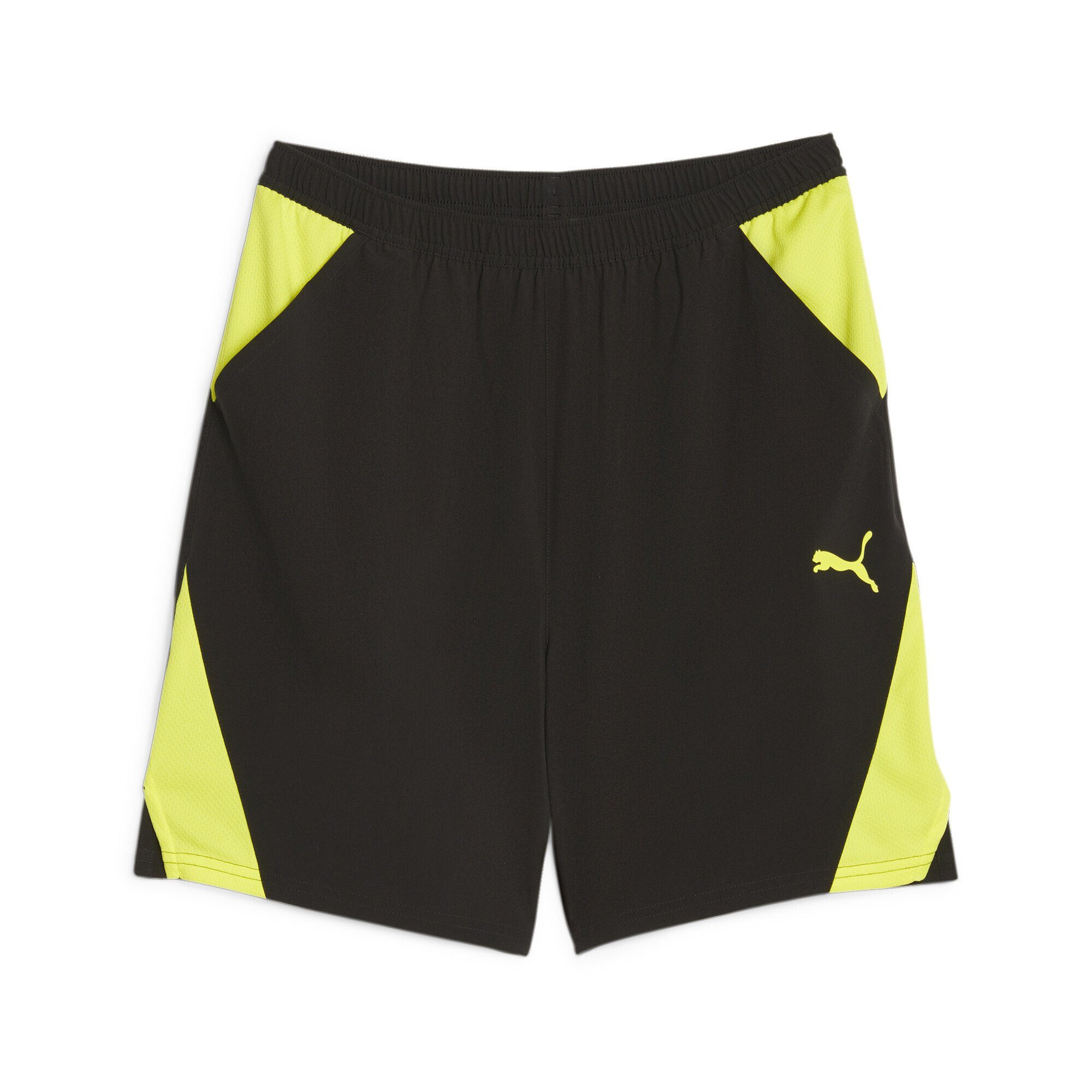 PUMA Trainingsshorts Ultrabreathe 7'' Woven Trainingsshorts Herren Black Yellow Burst | Sportshorts