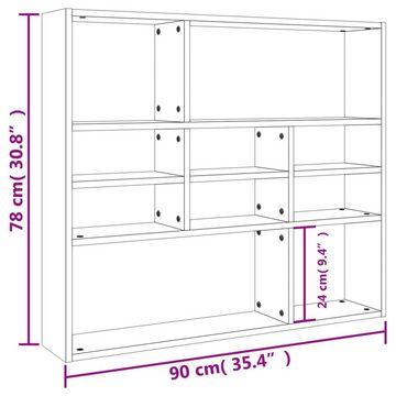 vidaXL Wandregaltisch vidaXL Wandregal Betongrau 90x16x78 cm Holzwerkstoff