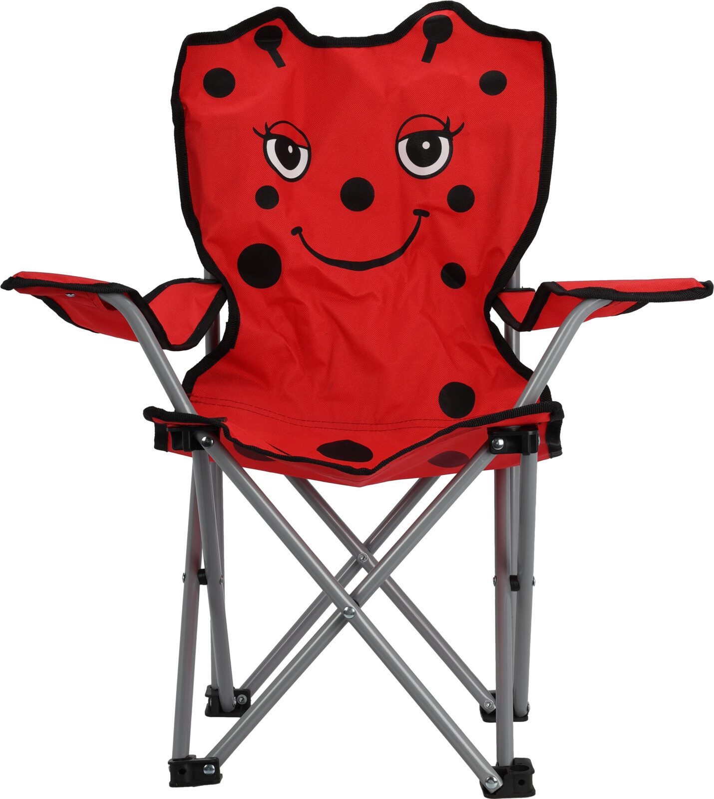 Koopman Faltstuhl Kinderstuhl Gartenstuhl Campingstuhl 60x57x32cm Polyester (1 St), Marienkäfer, Tiermotiv, inkl. Tragetasche, für Kinder, max. 50kg
