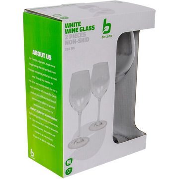 Bo-Camp Glas Weiß Wein Gläser 2er Set, Polycarbonat, Polycarbonat Camping Glas Spülmaschinenfest