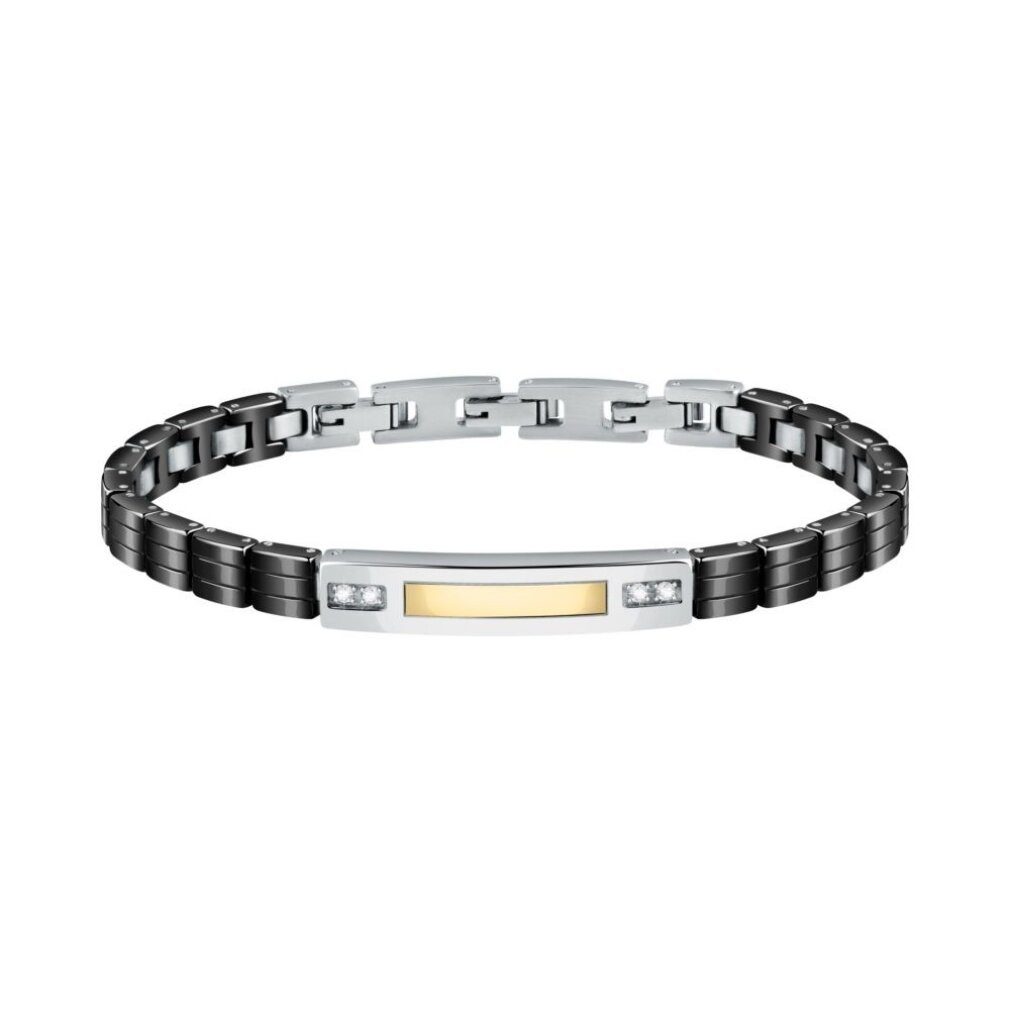 MORELLATO Armband Luxury men's bracelet made of ceramic and steel Gold SATM11