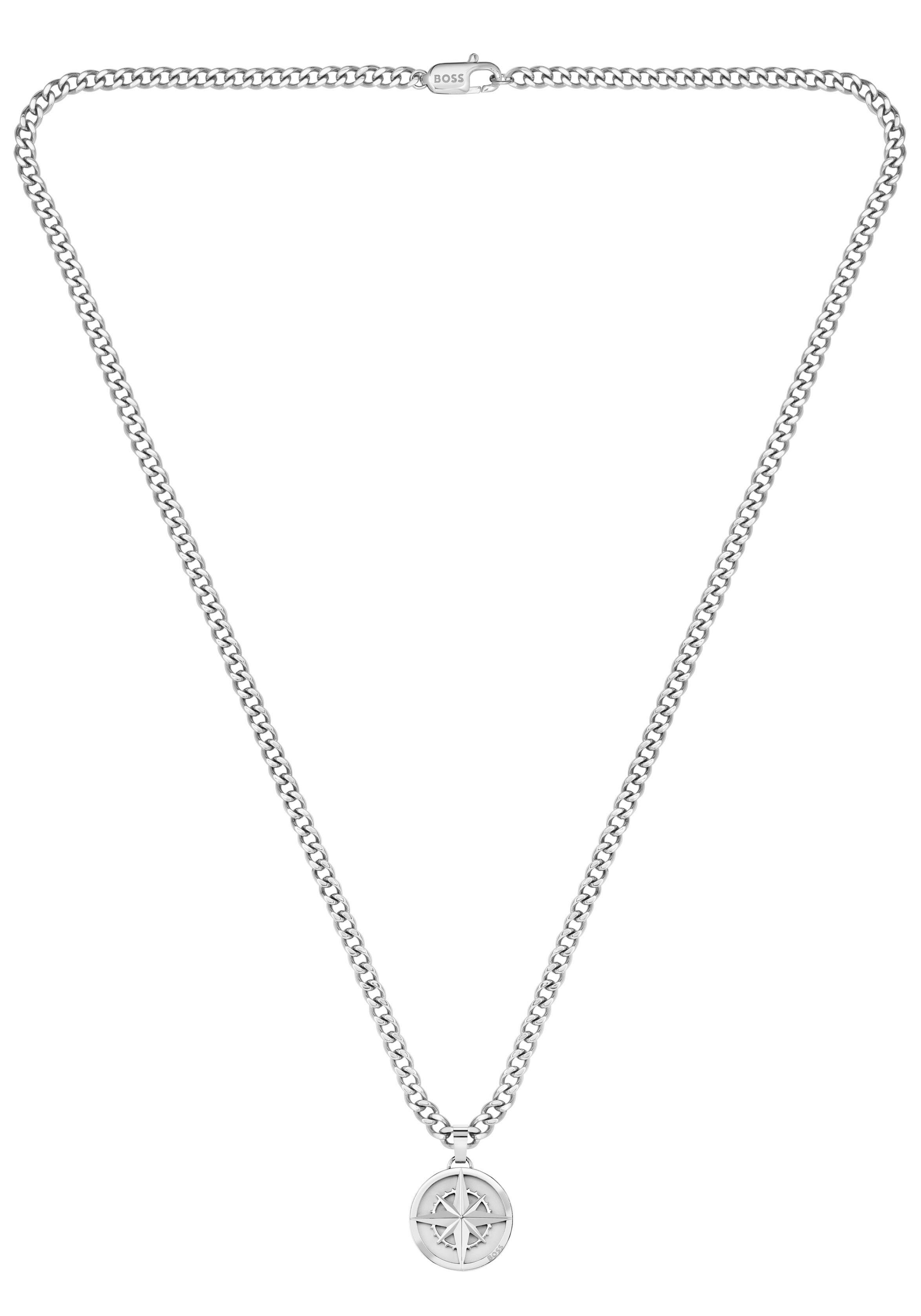 BOSS Kette mit Anhänger Schmuck Edelstahl Halsschmuck Panzerkette NORTH