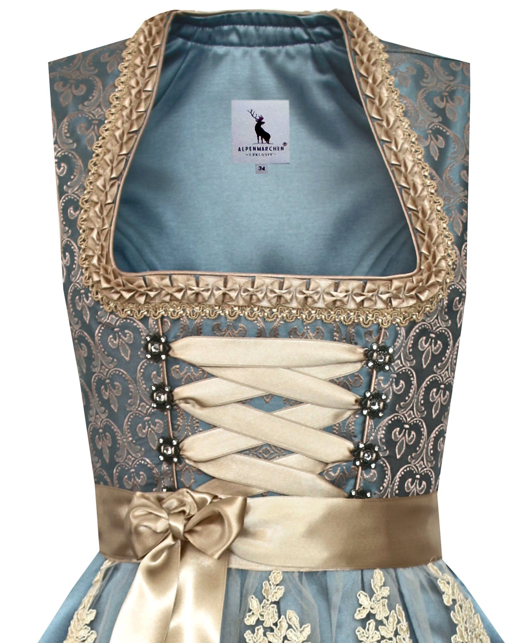 Alpenmärchen Dirndl Dirndl Elisabeth in Blau - ALM911 günstig online kaufen