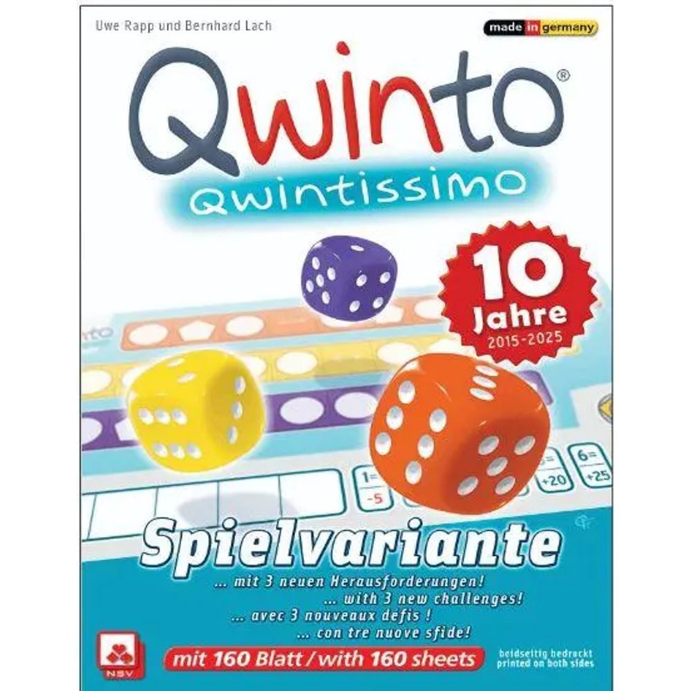 Cartamundi Spiel QWINTISSIMO - allererster Variantenblock für das Spiel Qwinto...