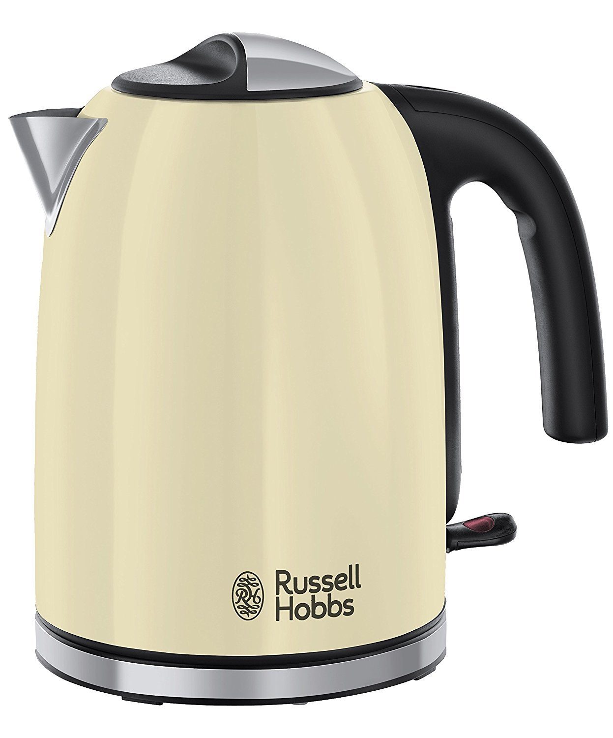 RUSSELL HOBBS Wasserkocher Colours+ 20415-70, 1,7 l, 2400 W, Edelstahl Creme, herausnehmbarer Kalkfilter, optimierte Ausgusstülle