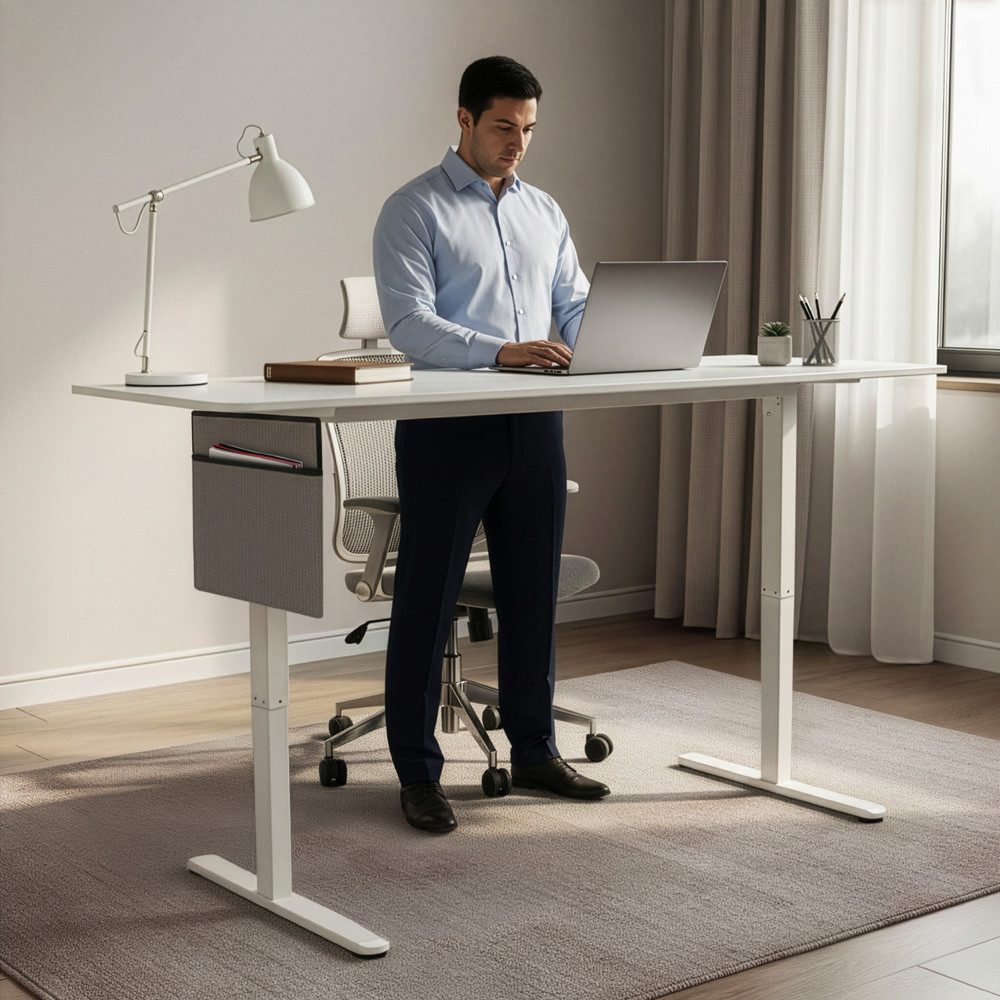 HOME DELUXE Schreibtisch Höhenverstellbarer Schreibtisch ELMO, wahlweise 120 x 60 cm/ 160 x 60, Höhenverstellung von 70 bis 115 cm