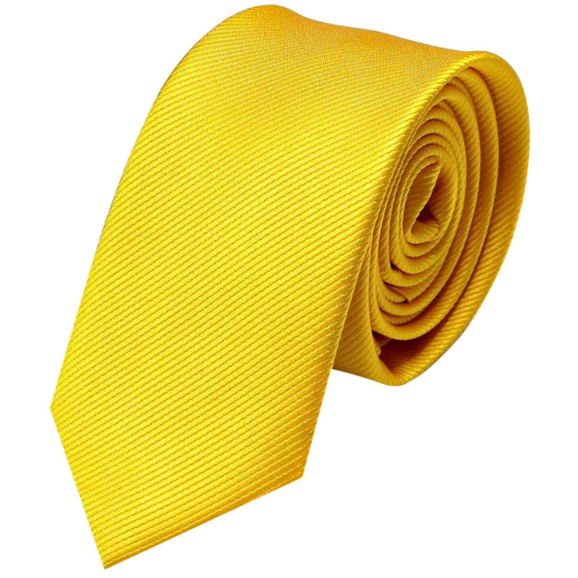 GASSANI Krawatte Schmale Männer Slim-Fit Gestreifte Uni Rips Rippen Herren-Krawatte (1-St., Businesskrawatte, Feine Streifen) Männer-Schlips, Seide-Touch, moderne 6cm oder 8cm Ripskrawatte