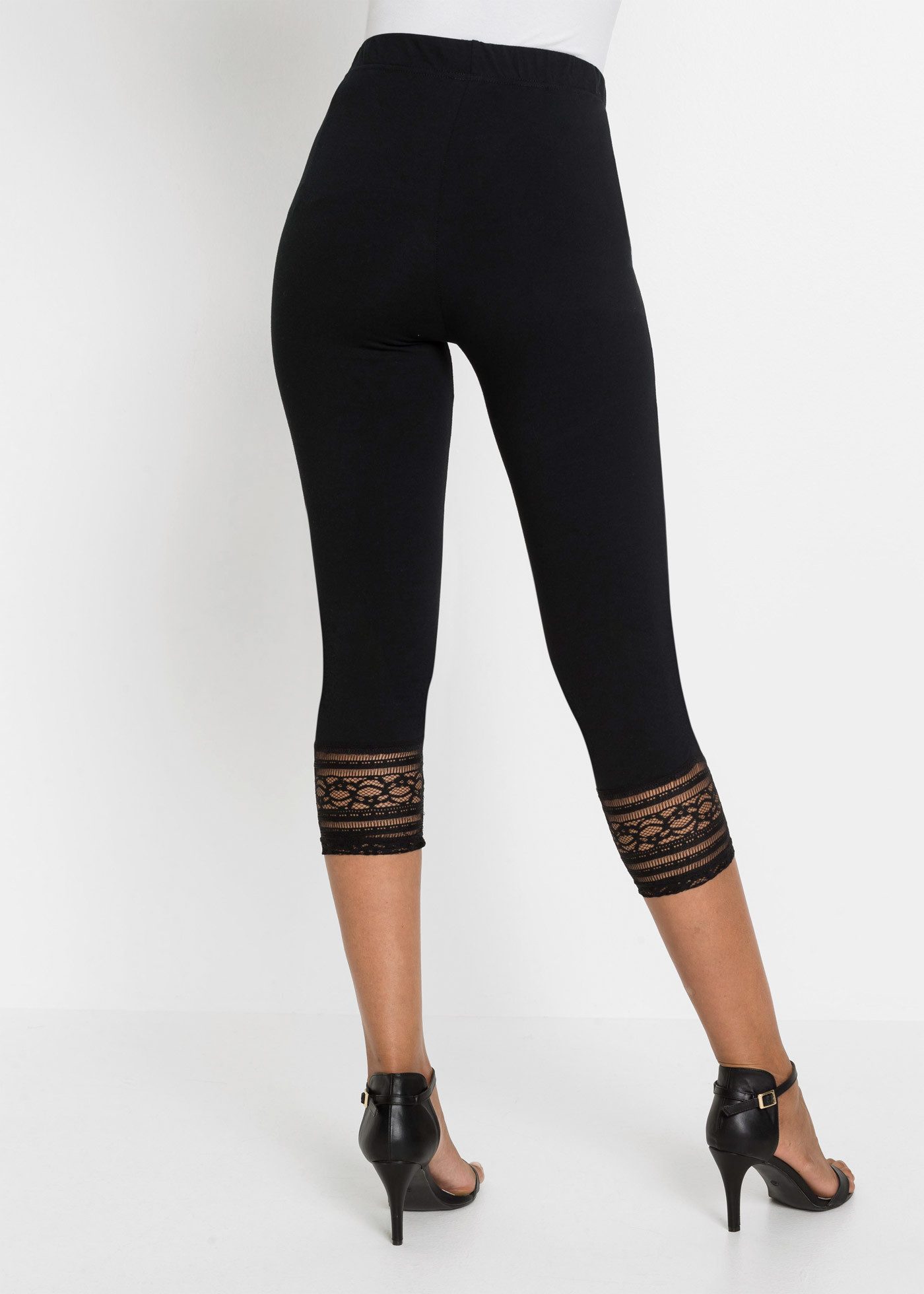 bonprix Leggings aus Baumwolle und Elasthan, elastisch, schmale Passform, s günstig online kaufen