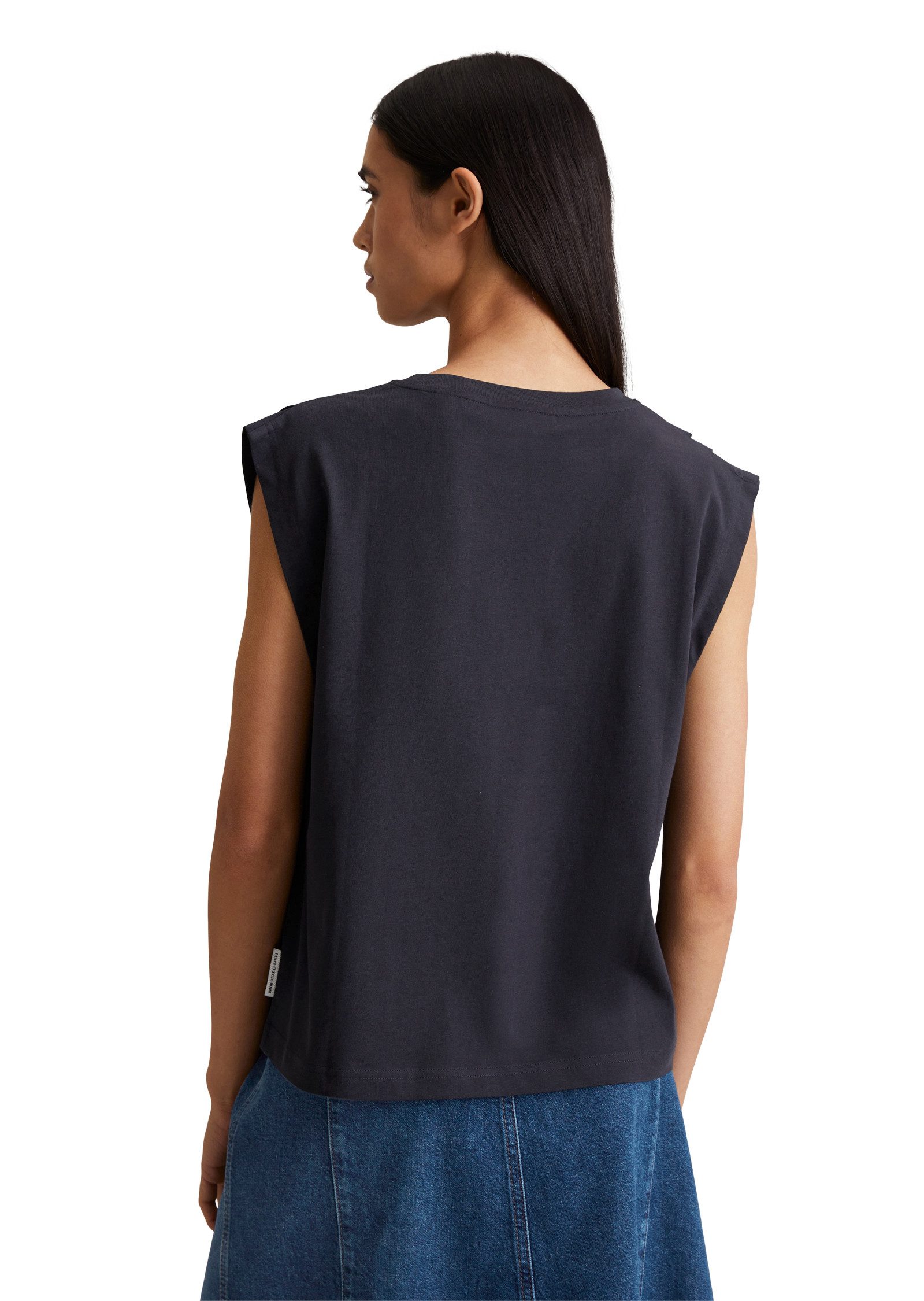 Marc O'Polo DENIM T-Shirt relaxed, Schulterpartie in Falten gelegt günstig online kaufen