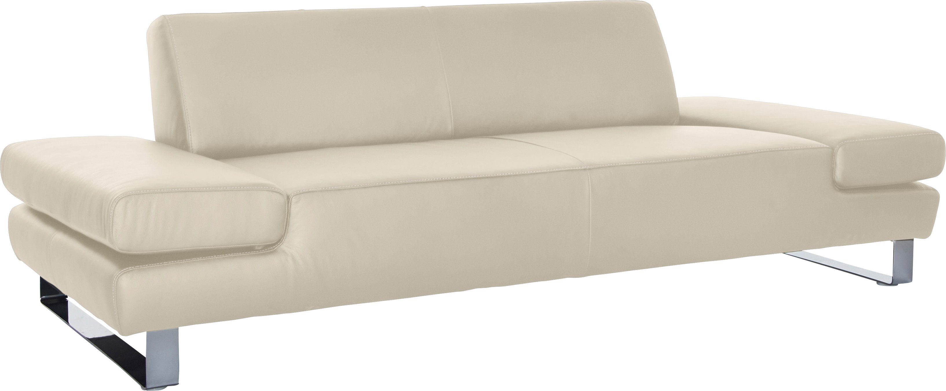 W.SCHILLIG 3-Sitzer taboo Designsofa mit hohem Sitzkomfort, mit Normaltiefe, inklusive Armlehnenverstellung, mit Kontrastnaht