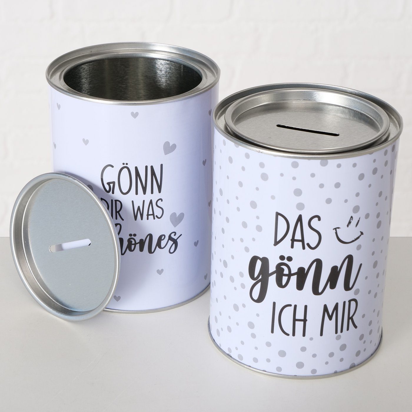 ReWu Spardose Spardose aus Blech mit Deckel zum Abnehmen