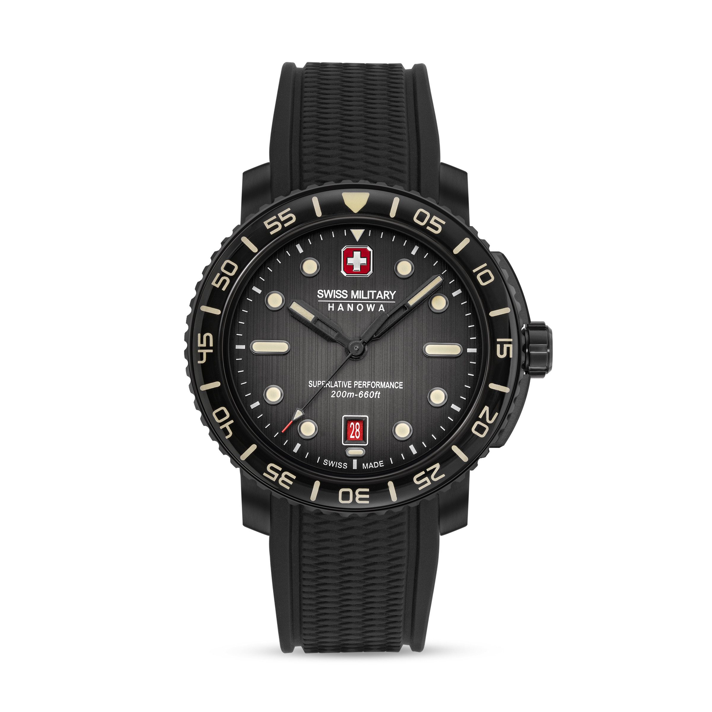 Swiss Military Hanowa Quarzuhr Quarzuhr Herrenuhr 44 Quarz Herren