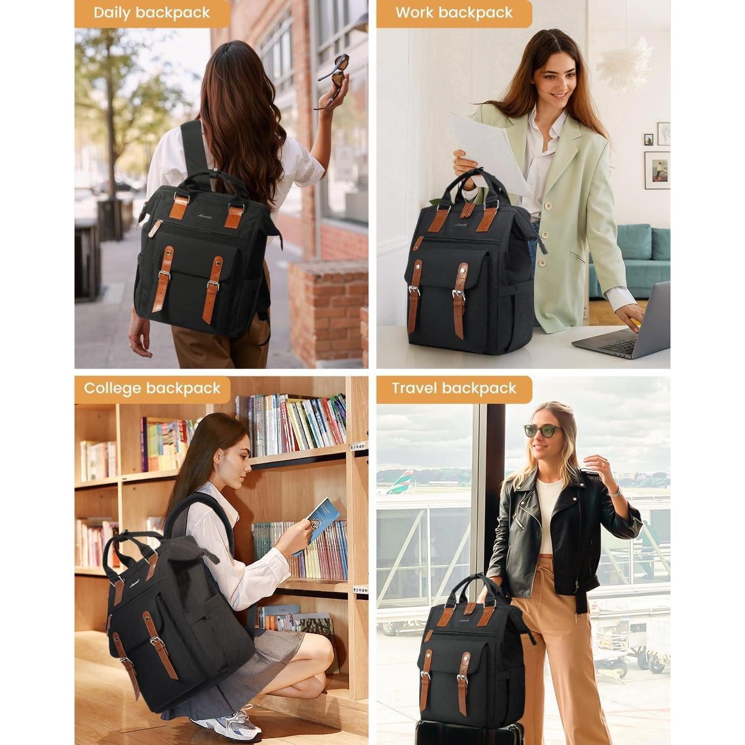 LuxusKollektion Laptoprucksack Rucksack Damen 17 Zoll Laptop Schulrucksack Mädchen Wasserdicht