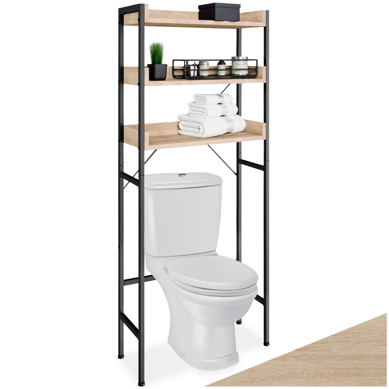 tectake Badregal Badezimmerregal, Set 1-tlg., Industrial günstig online kaufen