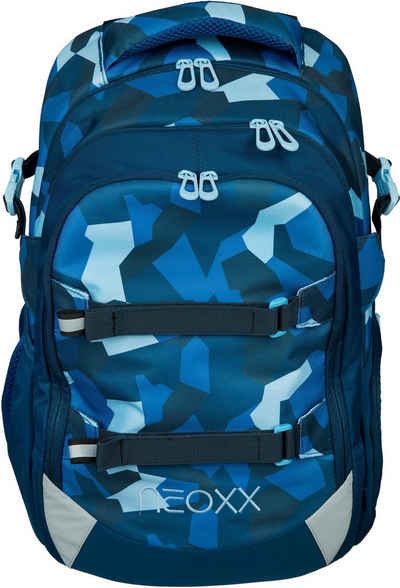 neoxx Schulrucksack Active, Camo Nation, aus recycelten PET-Flaschen