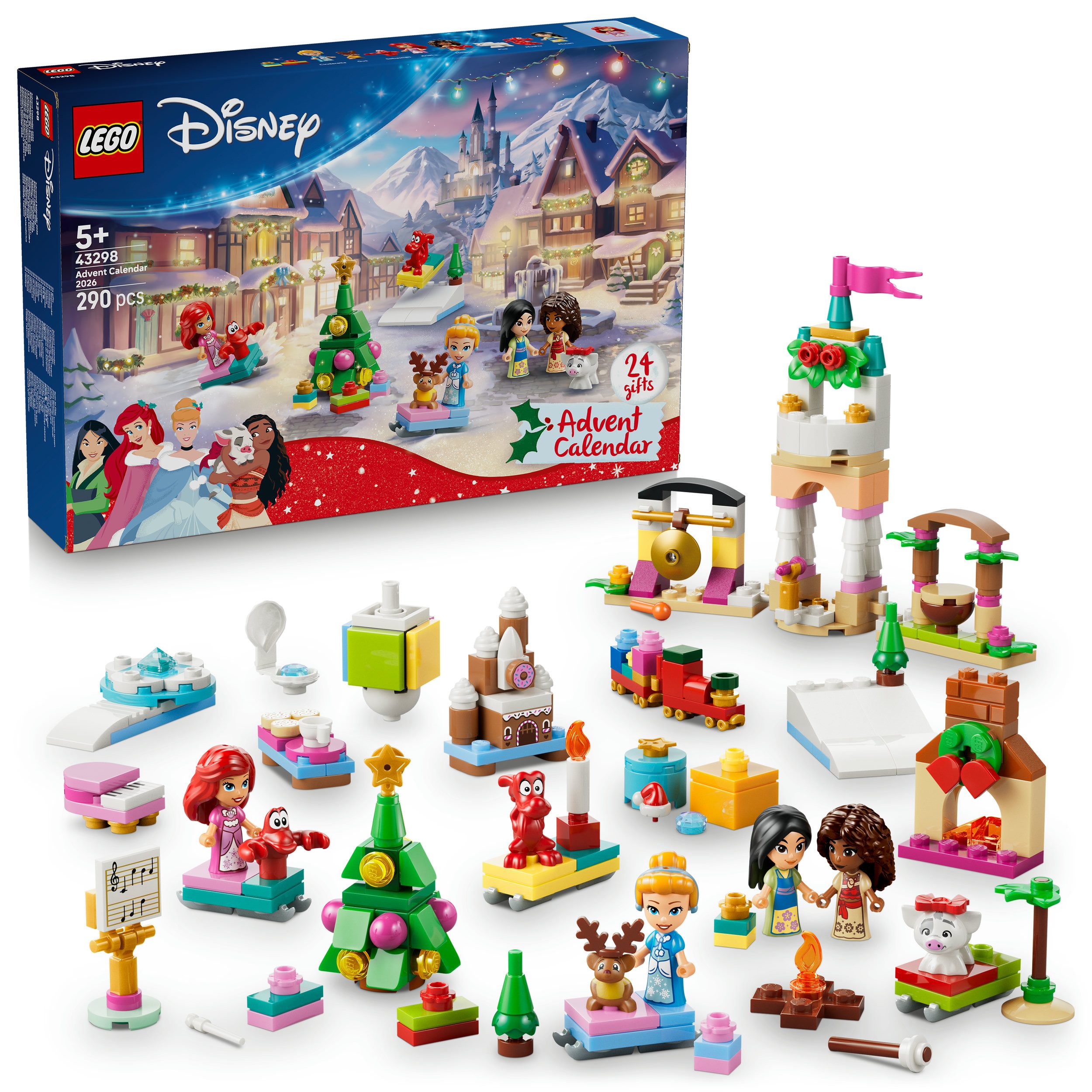 LEGO® Spielzeug-Adventskalender Adventskalender 2026 (43298), LEGO Disney Princess (290-tlg), Made in Europe