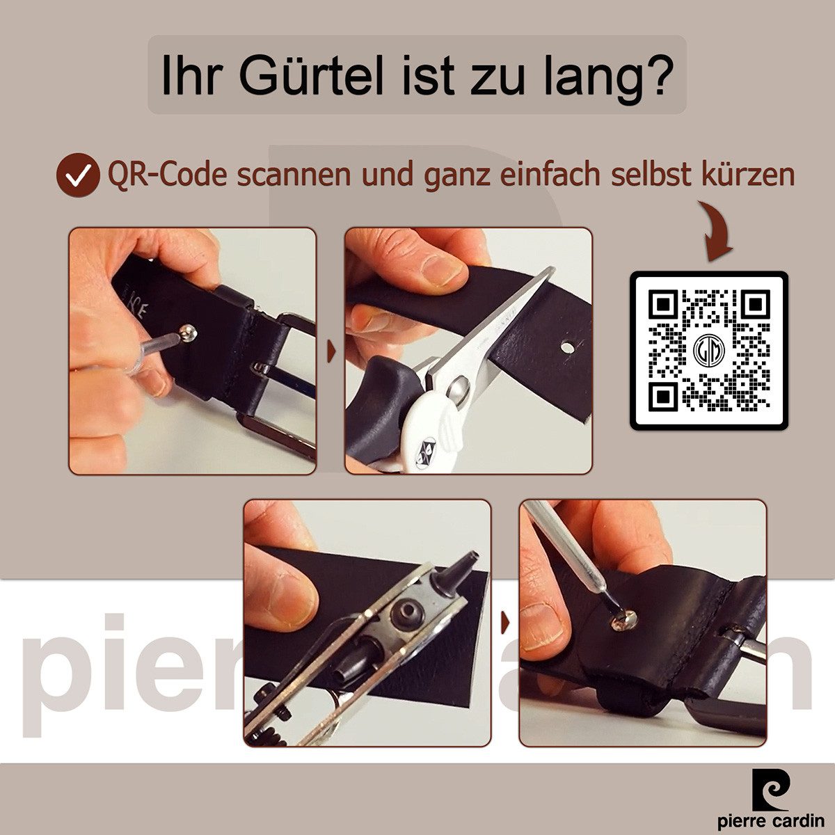 Pierre Cardin Ledergürtel