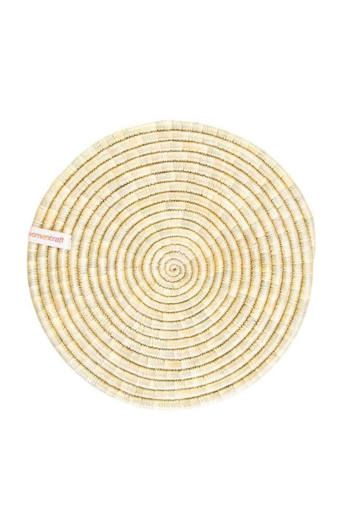 WomenCraft Platzteller 1er Tischset - M/L - Natur, Handgefertigt · Recyceltes Glas · Unikat