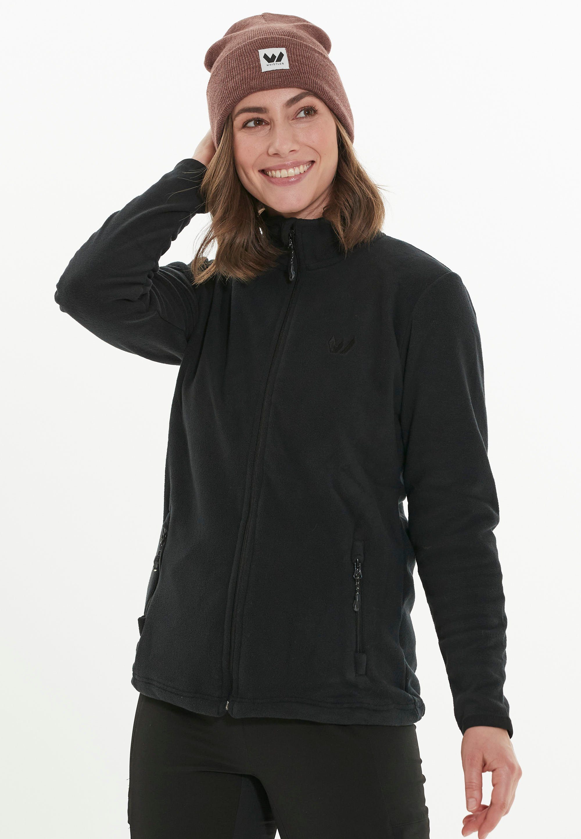 WHISTLER Fleecejacke Cocoon mit praktischem Tunnelzug schwarz