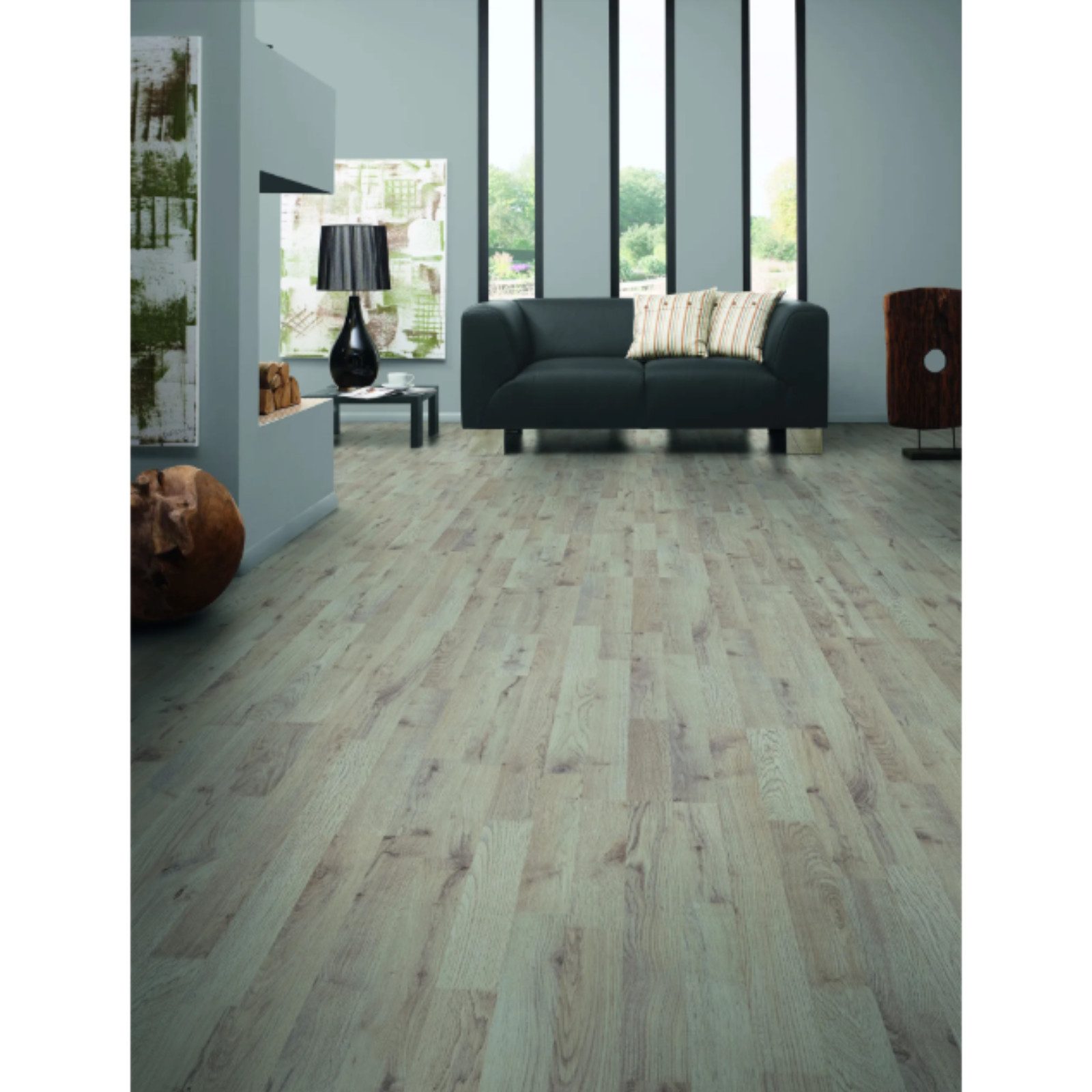 HORI Laminat HORI Laminat Holz, Boden für Wohnräume, einfache Verlegung langlebig, 11 St., Laminat Eiche mit HDF-Trägerplatte, Easy Sommer, Der blaue Engel