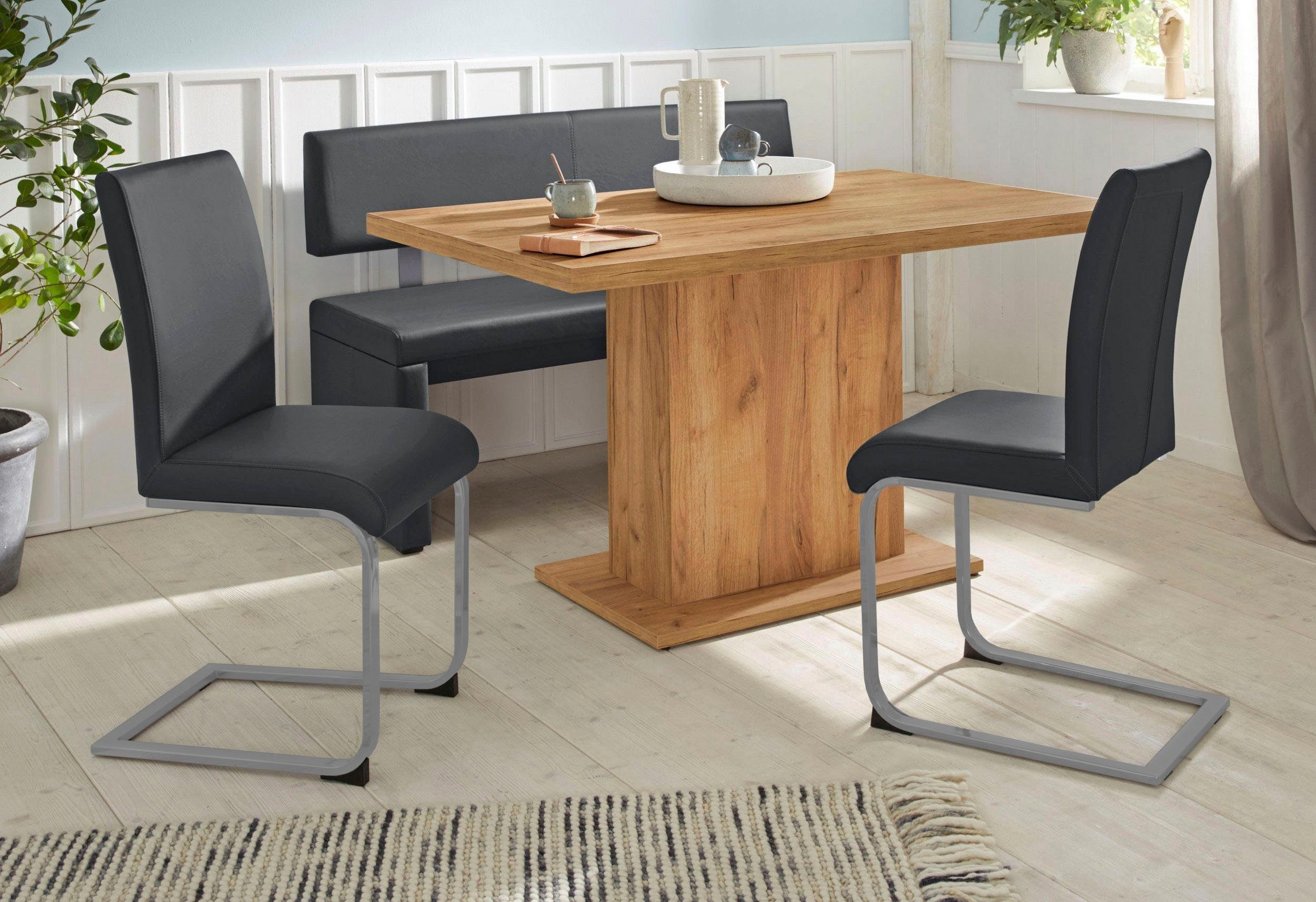 OTTO home Sitzbank Charissa, mit Lehne, Breite 140, 160 oder 180 cm