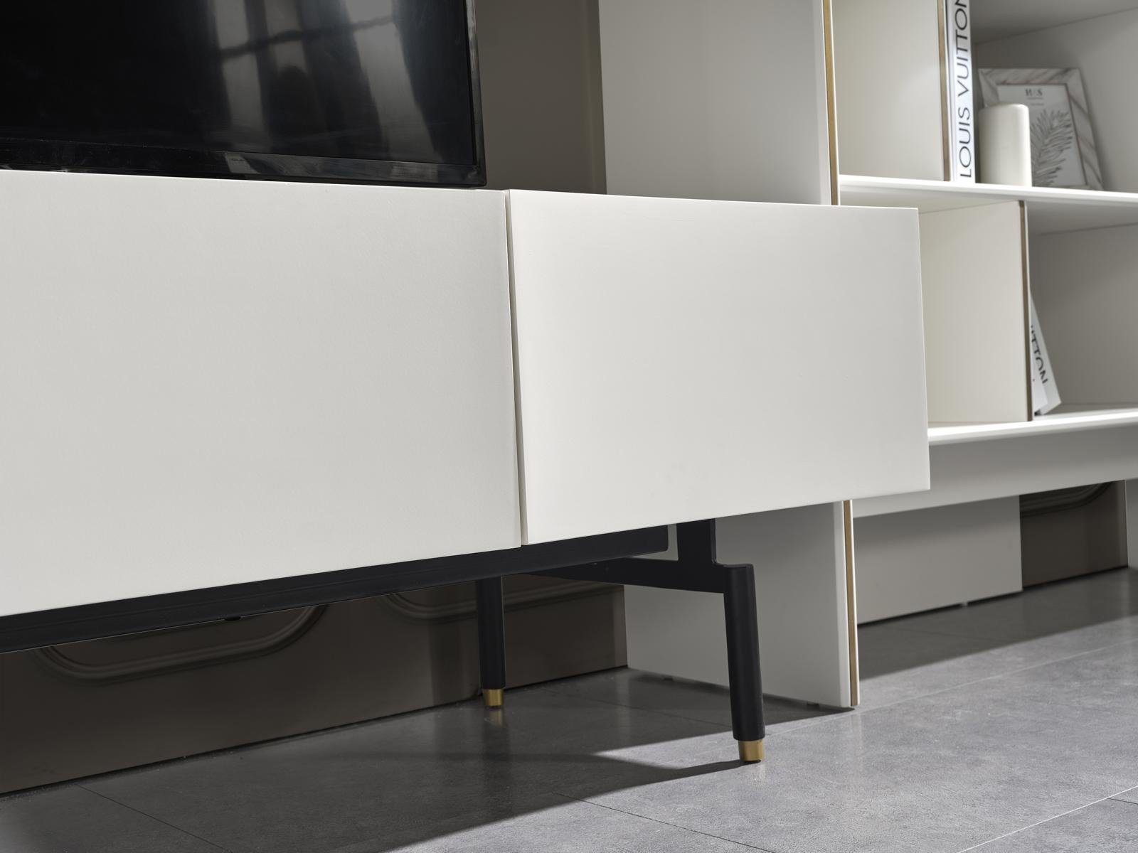 TV-Ständer Ständer tv Wohnzimmer rtv Möbel JVmoebel Fernseher Luxus Sideboard Weiß Stil
