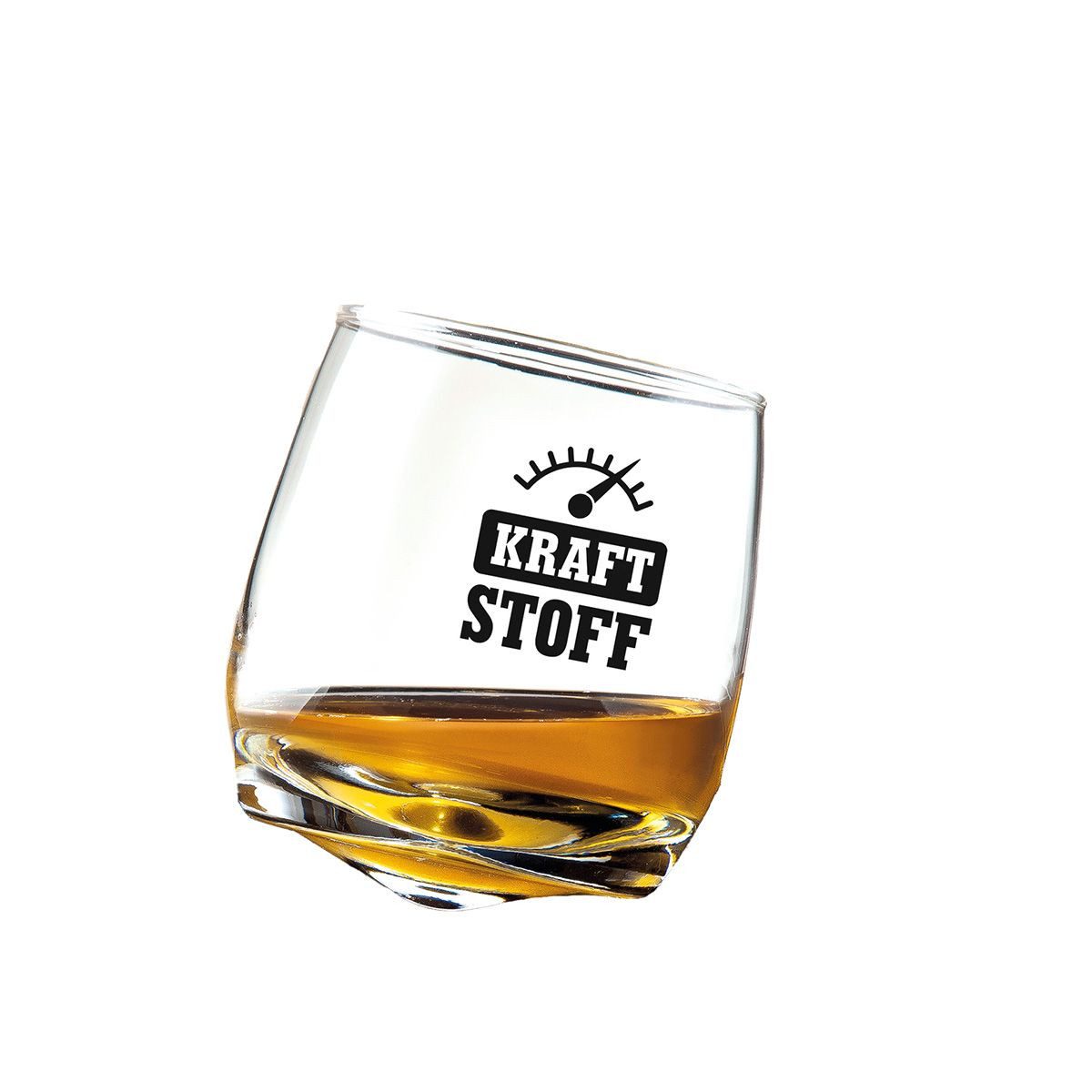 Whiskyglas Wackelglas 'Kraftstoff' 2er-Set