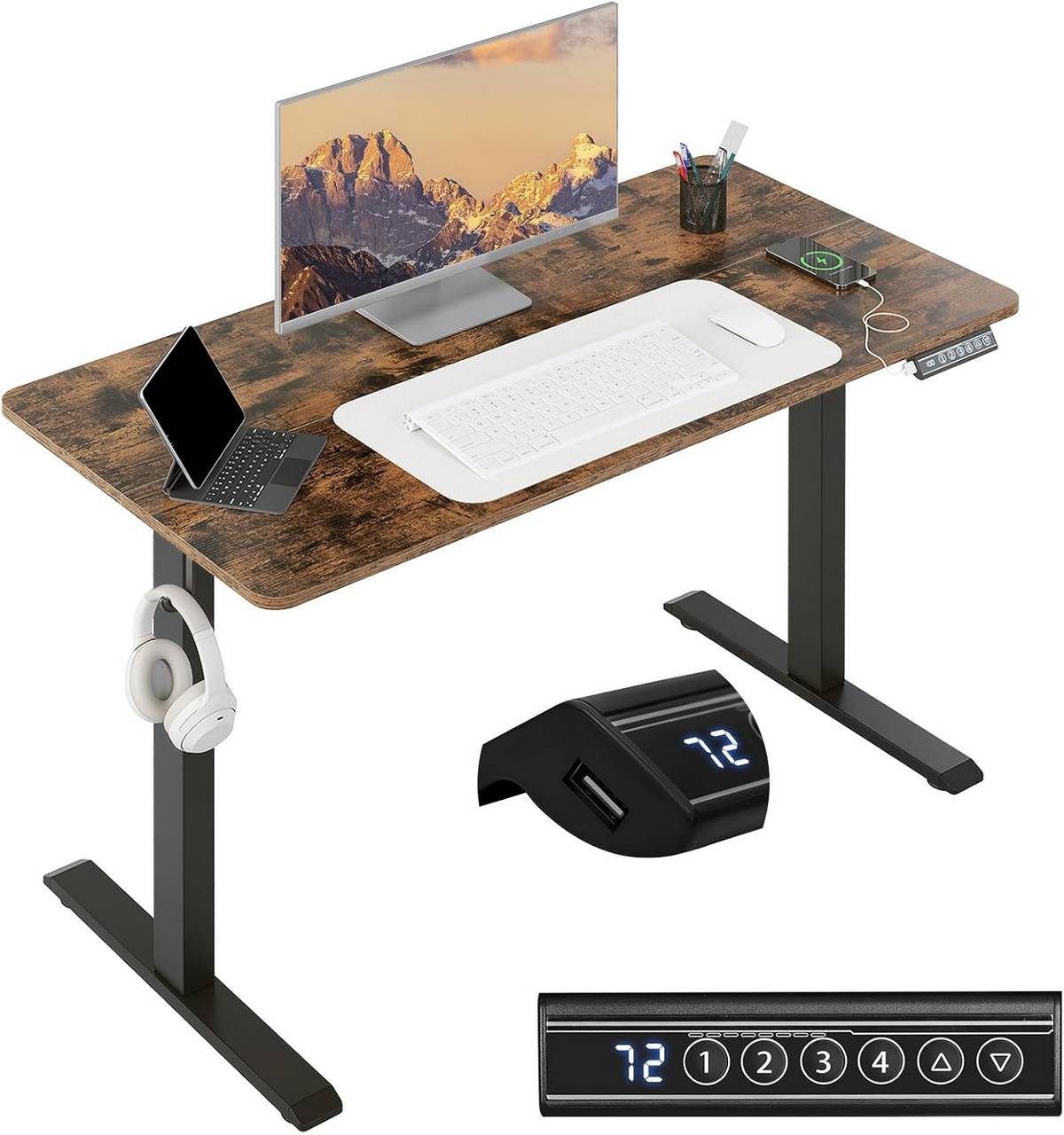 Woltu Schreibtisch (1-St), Höhenverstellbar Elektrisch, 4 Höhenspeicher-Tas günstig online kaufen