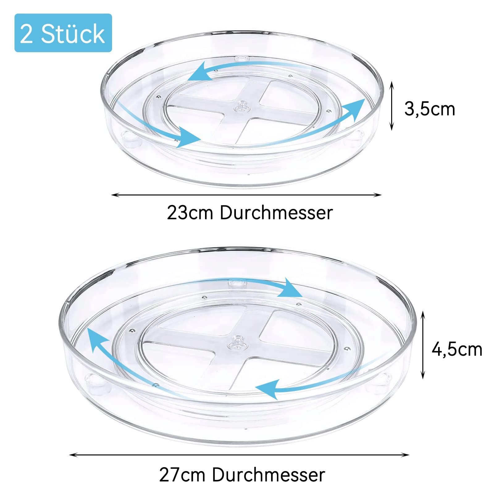 SURFOU Gewürzregal Kosmetik-organizer Kühlschrank Organizer, 2er 360° Dreht günstig online kaufen