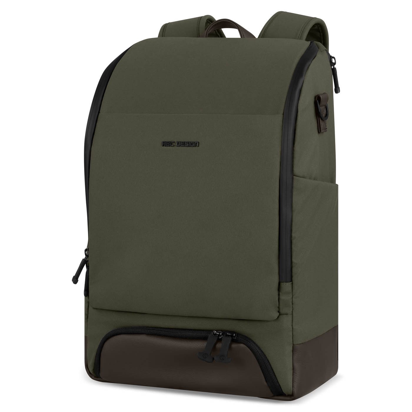 ABC Design Wickeltasche Wickelrucksack Active, Modell 2025, Farbe: Avocado