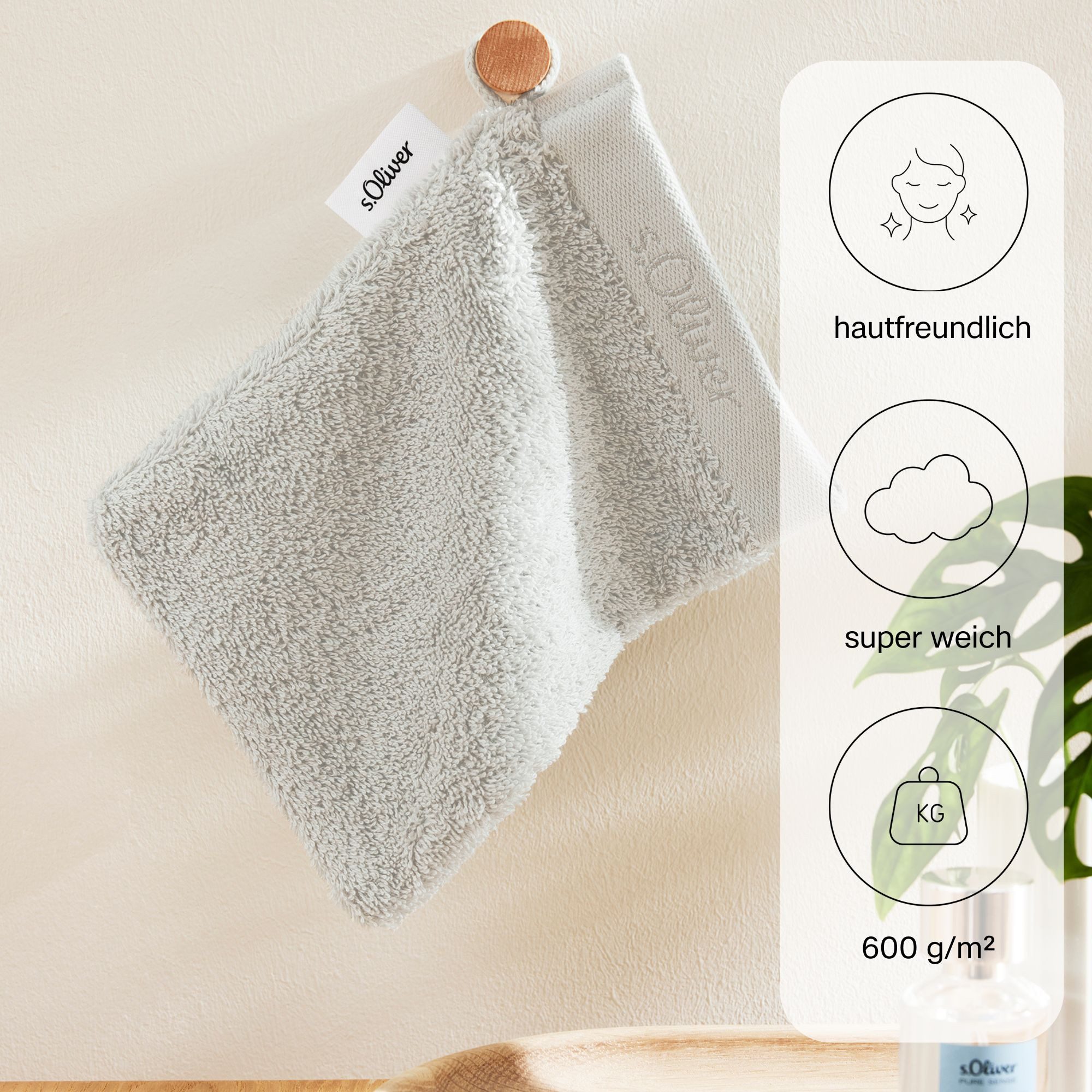 s.Oliver Waschhandschuh s.Oliver, Premium Qualität, 600 gr/m², auch als Sets erhältlich, Walkfrottier (1-St), große Farbauswahl, auch als Duschtuch, Handtuch, Gästetuch