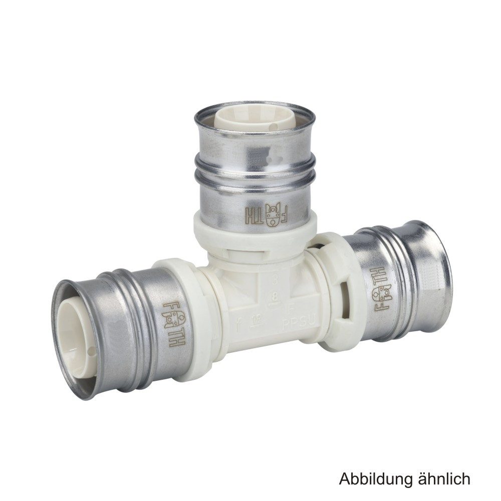 Fränkische Rohrwerke Wasserrohr Alpex T-Stück PPSU, 16 x 16 x 16 mm