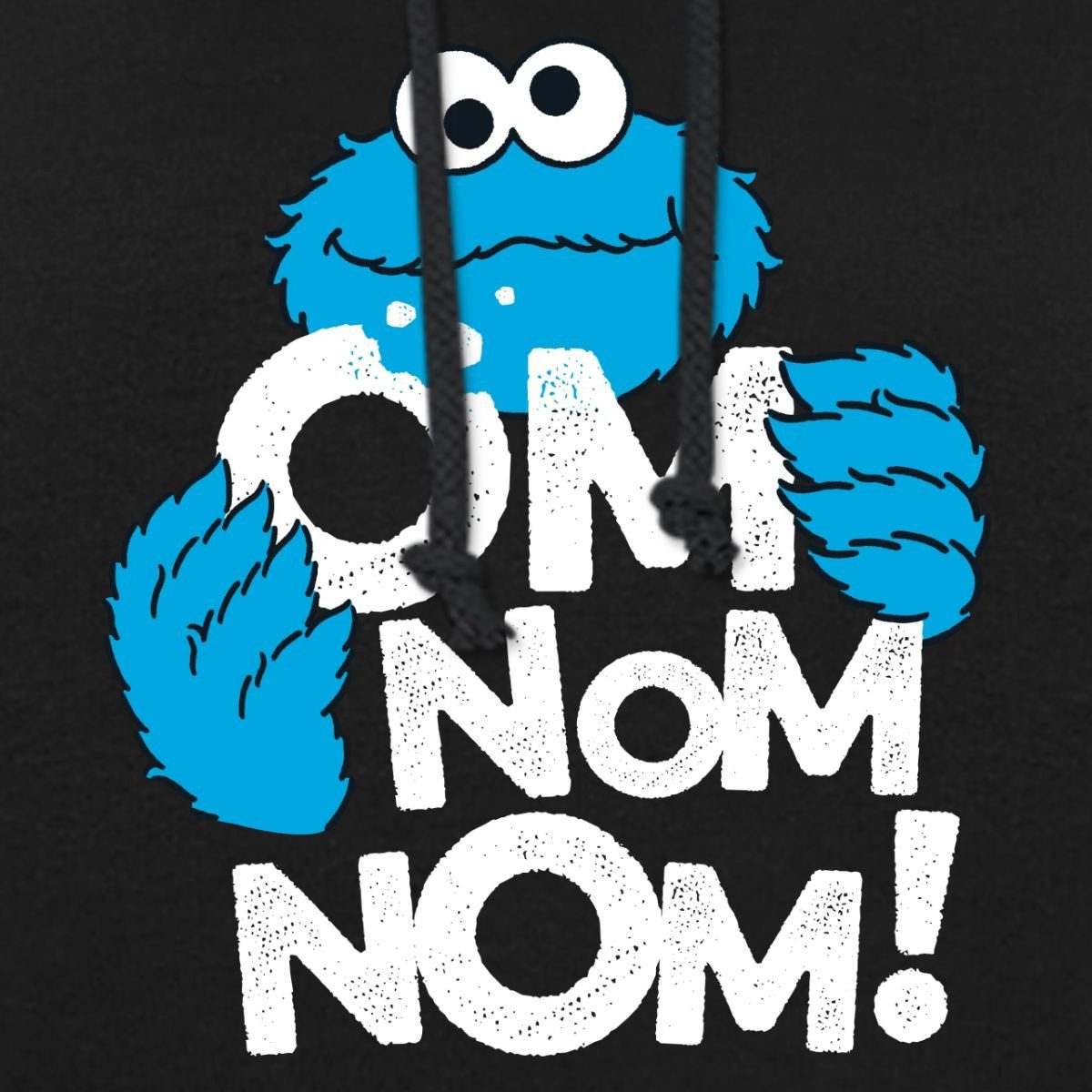 Spreadshirt Hoodie Sesamstraße Krümelmonster Om Nom Nom Damen Hoodie (1-tlg)
