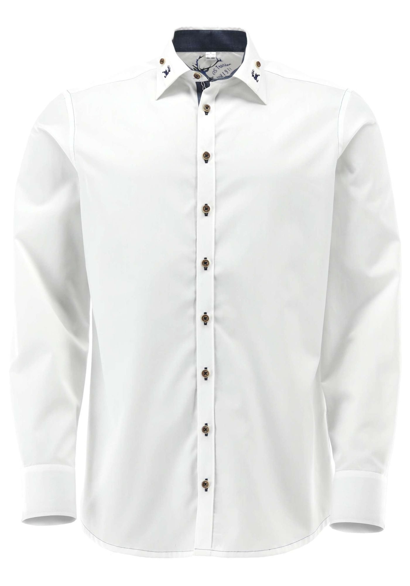 OS Trachten Trachtenhemd Lutoo Slim Fit, Haifischkragen, Stickerei, 1/1-Arm günstig online kaufen
