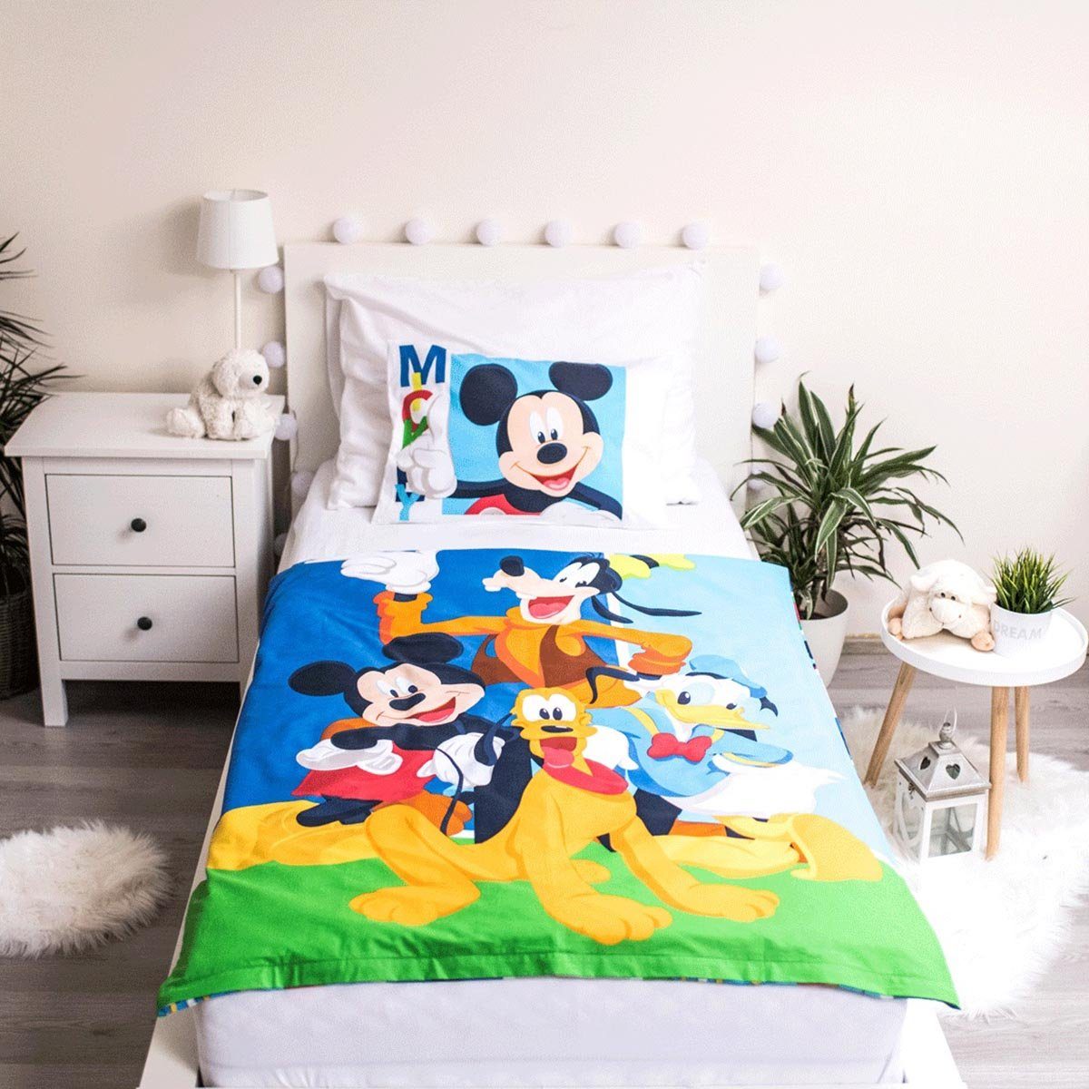 Disney Kinderbettwäsche Disney Micky Maus Kinderbettwäsche 100x135 + 40x60 günstig online kaufen