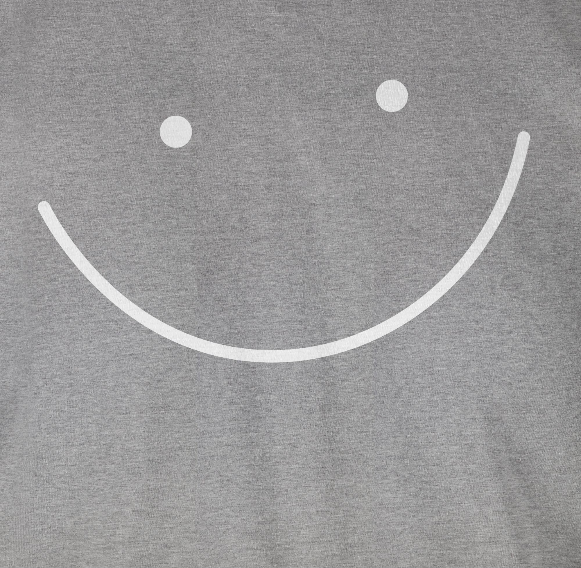 Grau Sprüche 03 Statement Smile Gesicht T-Shirt Shirtracer meliert