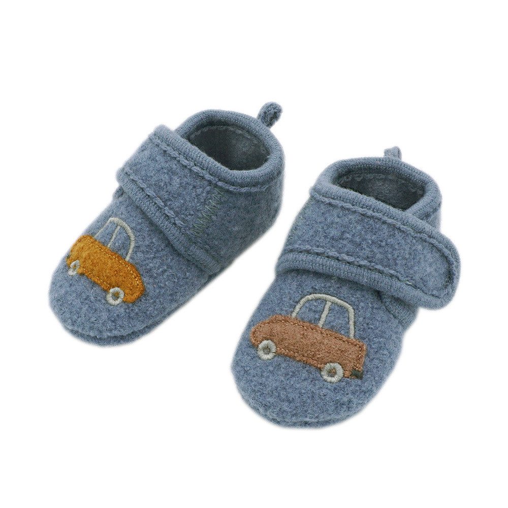 MAXIMO Lauflernschuhe "Auto" Anti-Rutsch-Sohle, Klettverschluß Lauflernschuh (2-tlg) Wollfleece