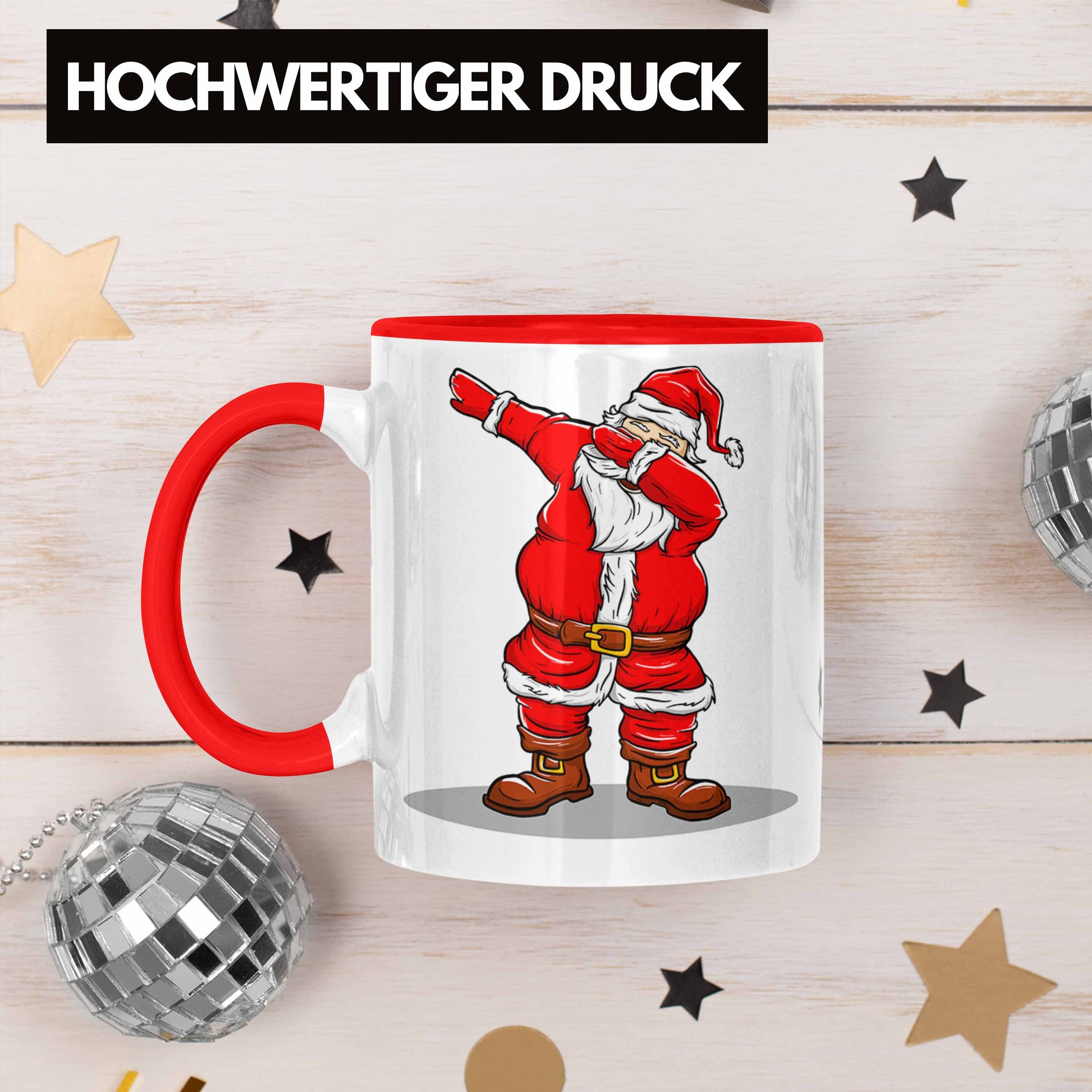 Cute für Trendation Jungen Geschenk Tasse Jungs Trendation - Grafik Mädchen Rot Becher Tasse Weihnachtstasse Kinder Weihnachtsmann Lustig Weihnachten Lebkuchen