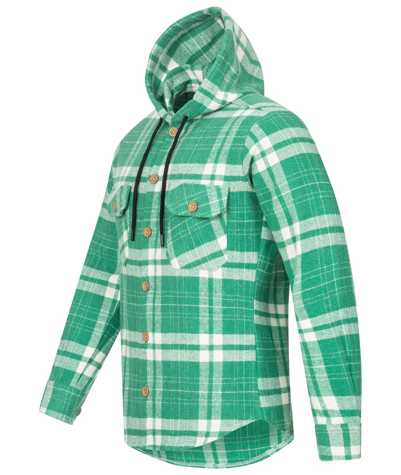 Rock Creek Flanellhemd Herren Hemd Flanellhemd mit Kapuze H-328
