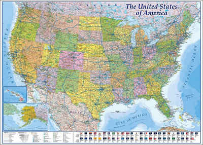 Close Up Poster USA XXL Poster 2021- MAPS IN MINUTES 140 x 100 cm
