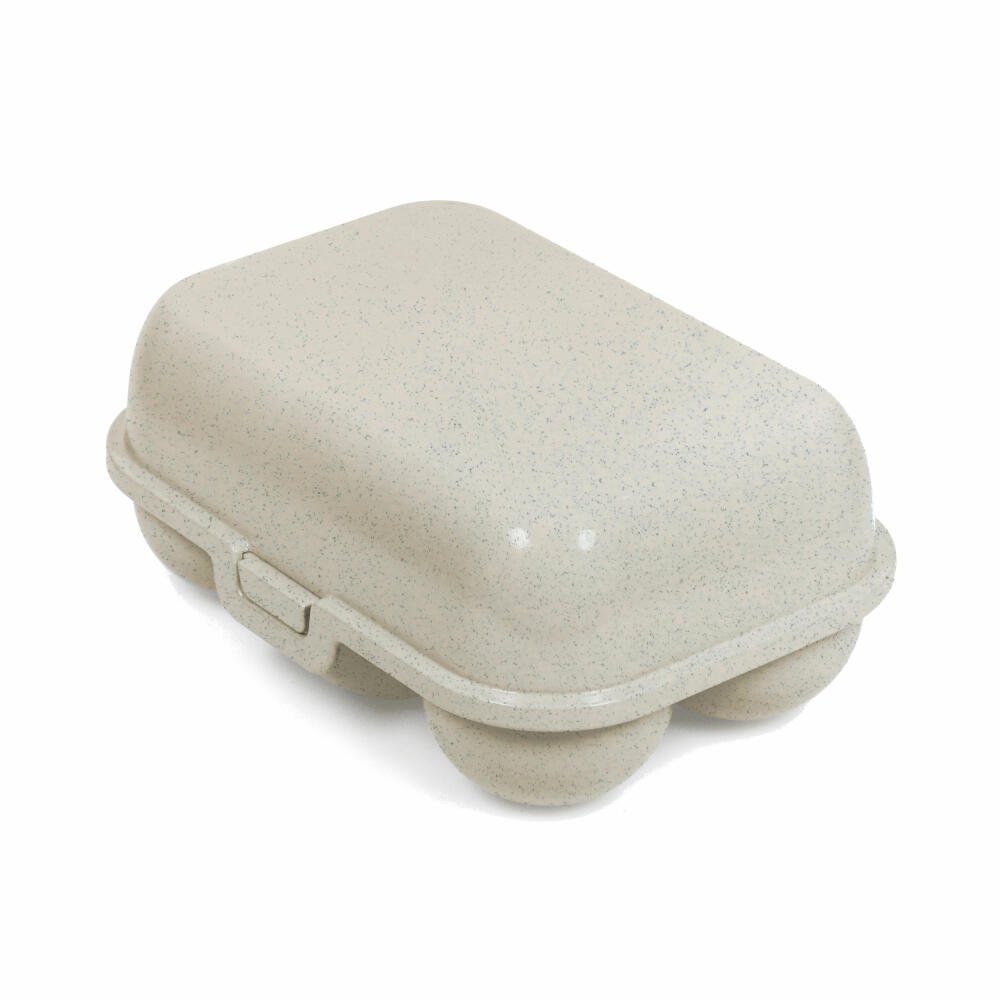 KOZIOL Eierkorb Eierbox Eggs To Go Mini Nature Desert Sand, Kunststoff, für 6 Eier