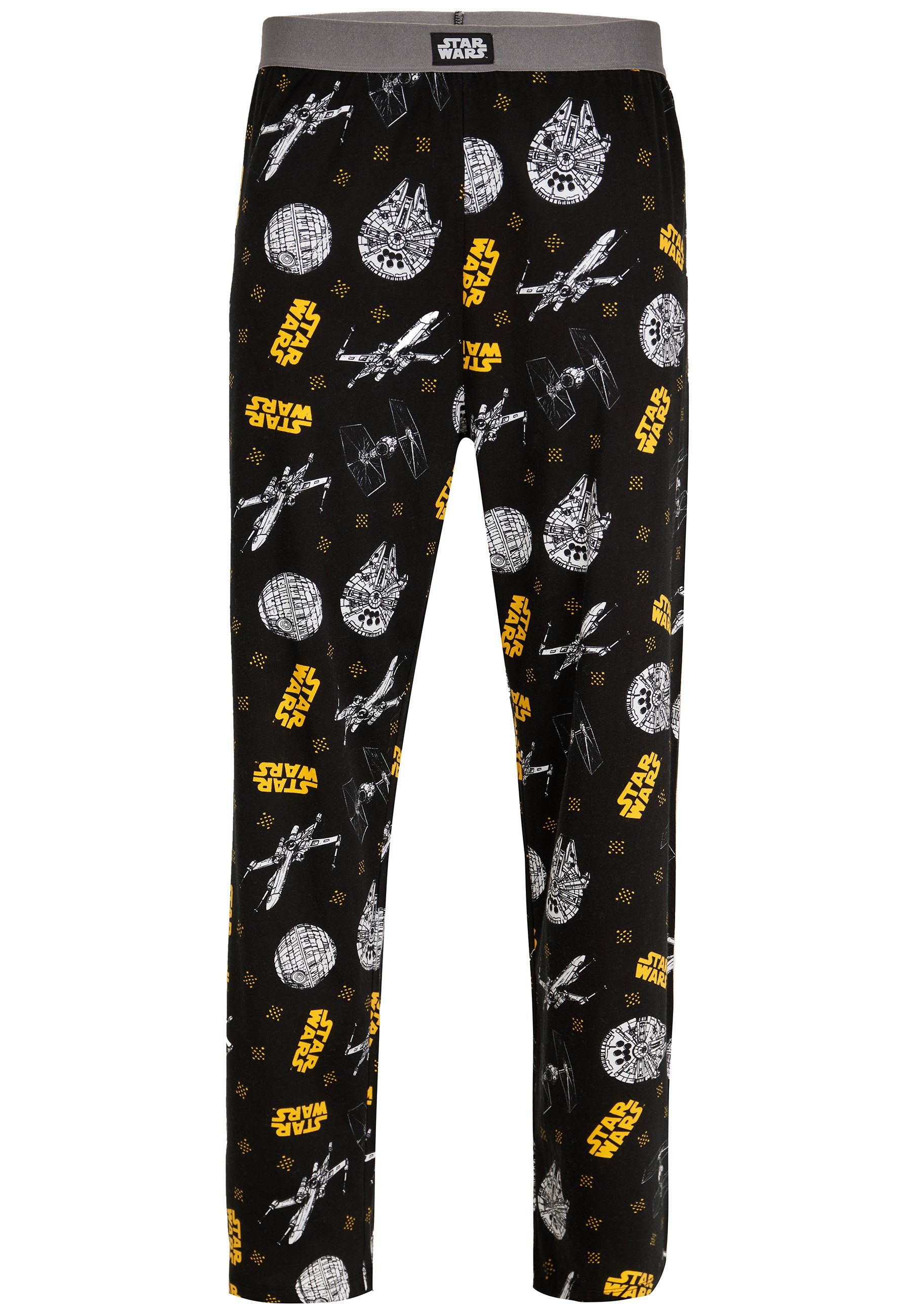 Recovered Loungepants Loungepants - Starwars Retro ships all over print - black