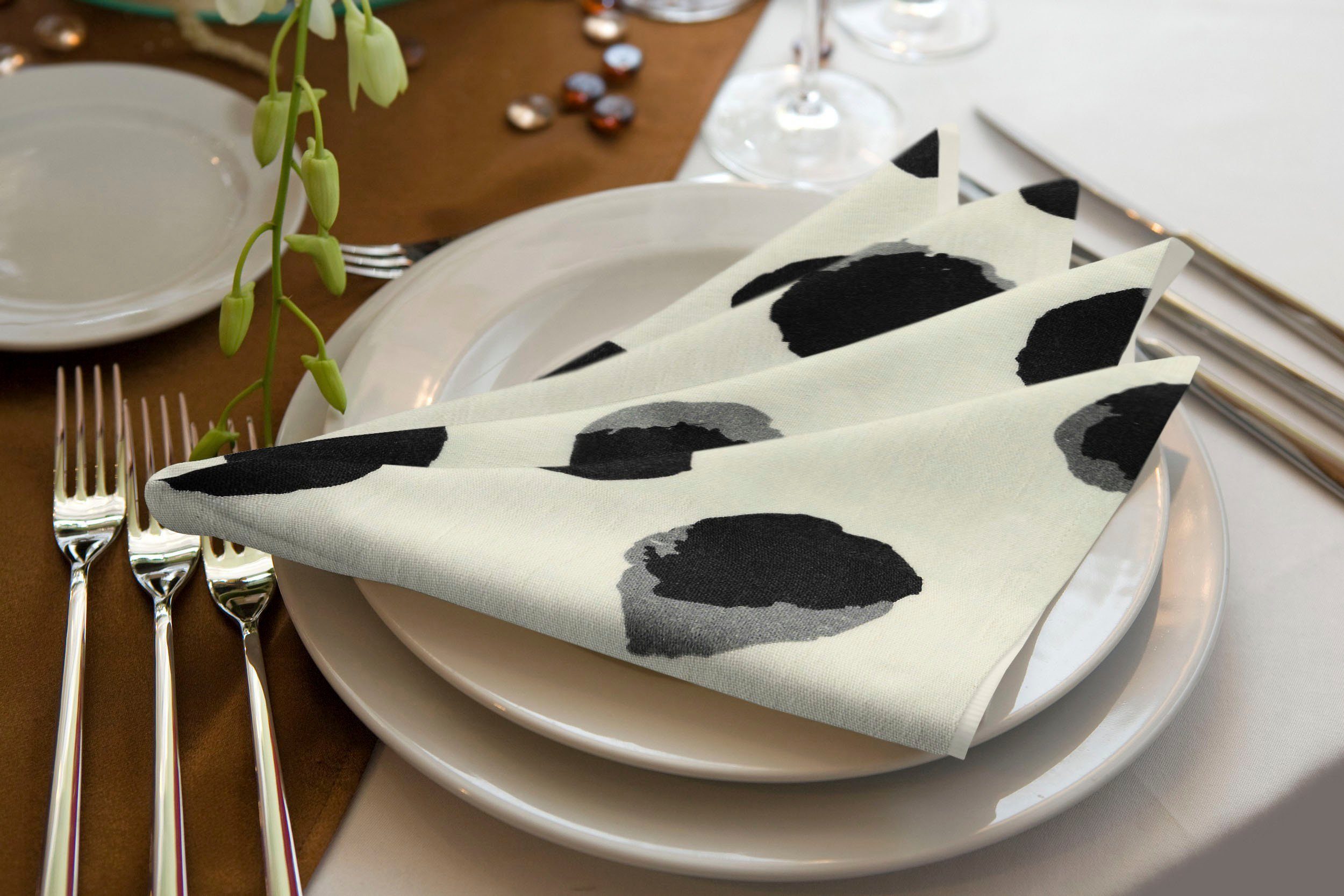 Adam Stoffserviette Dots, aus Bio-Baumwolle,Made in Germany
