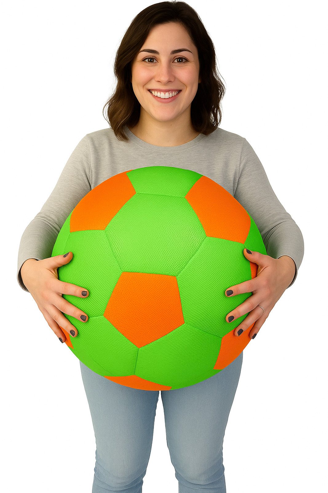 BURI Softball XXL Meshball Riesenball 50cm Ball groß Spielball Stoffball Mesh Ball